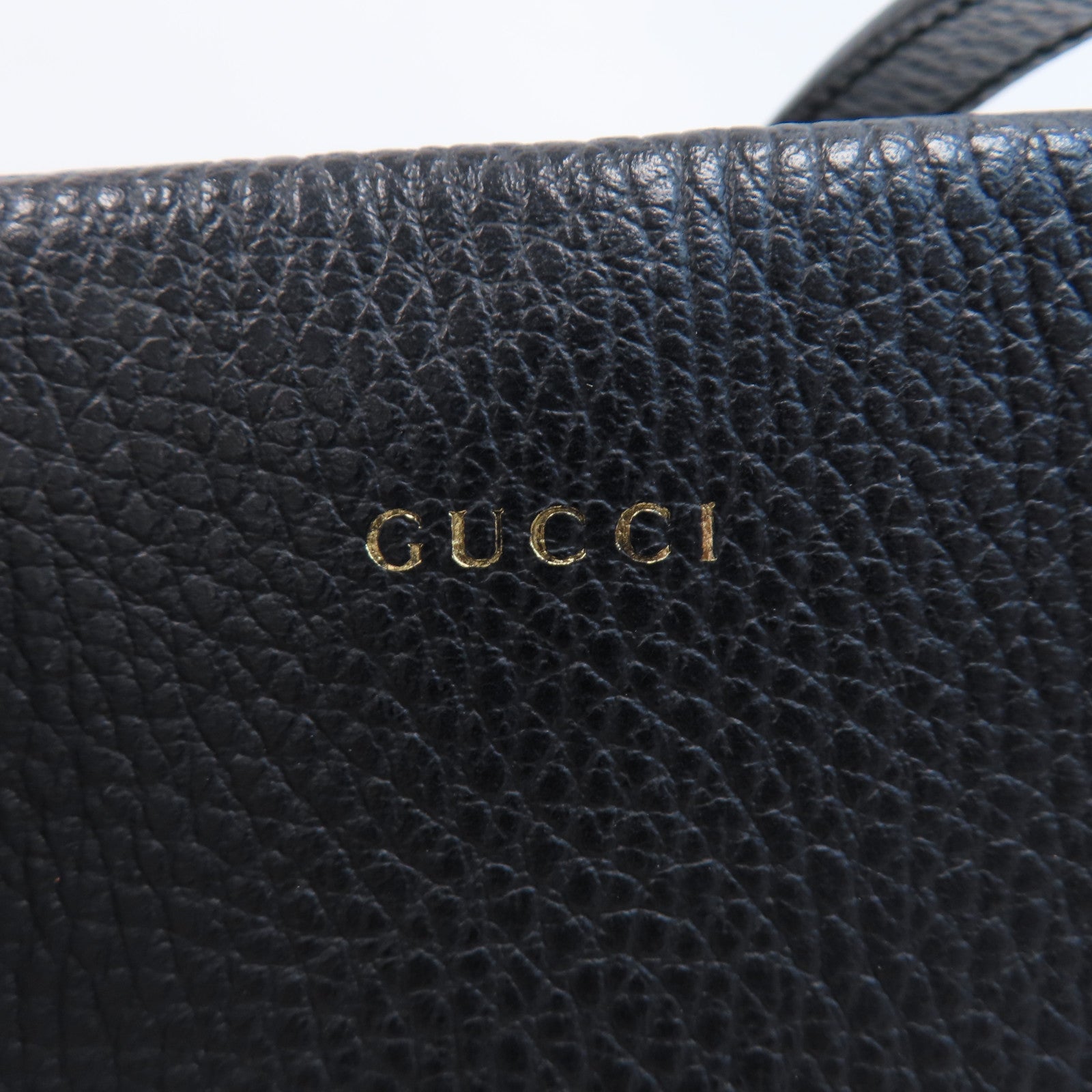 GUCCI 牛皮皮革Shoulder Bag銀扣手挽肩背兩用袋黑色