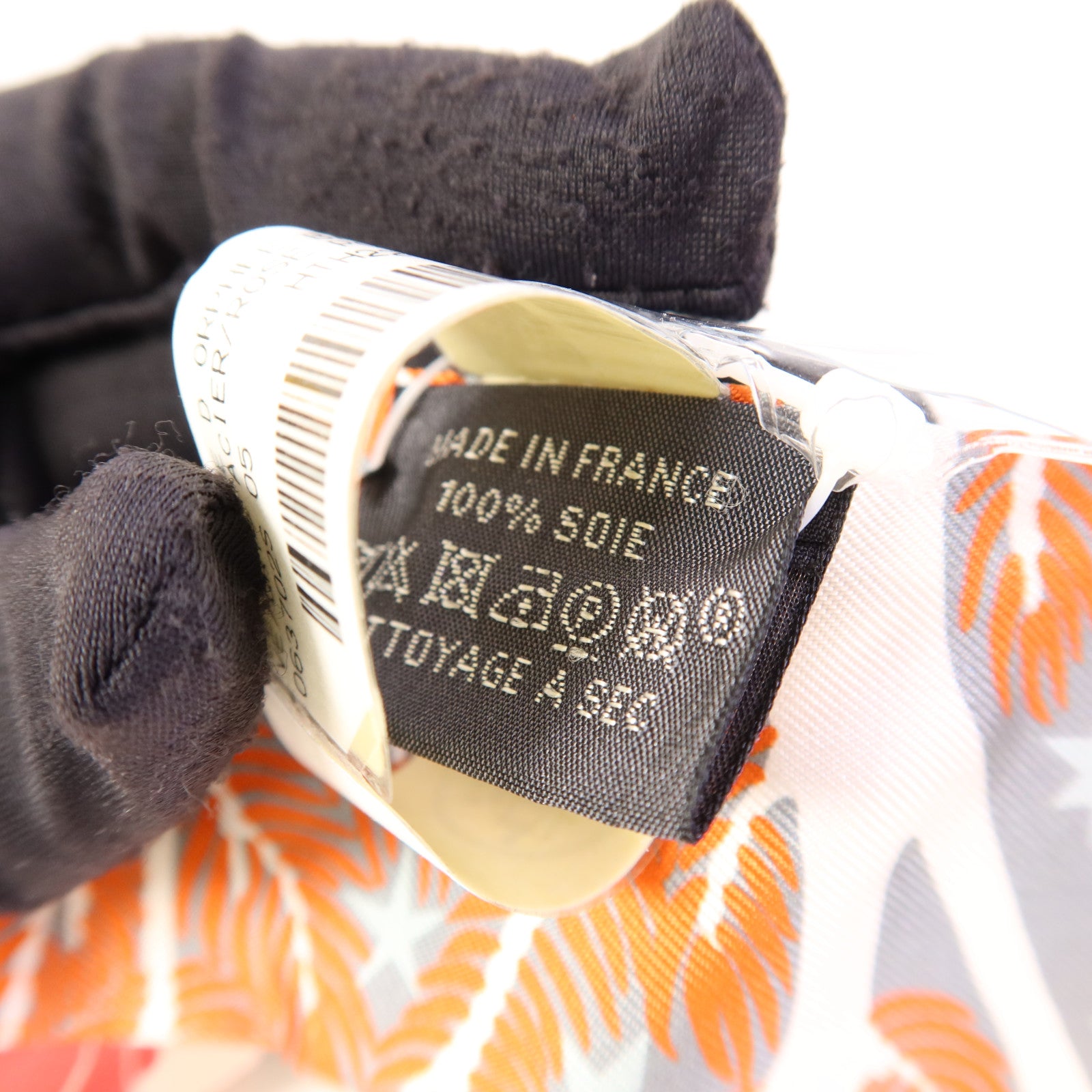 HERMES 絲質Twilly絲巾Grey/Pink