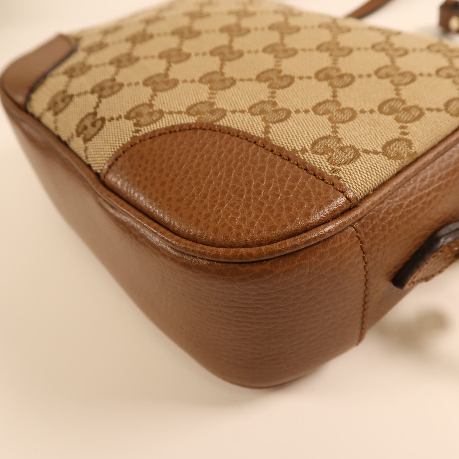 GUCCI GG GHW Shoulder Bag Canvas 449413 Brown