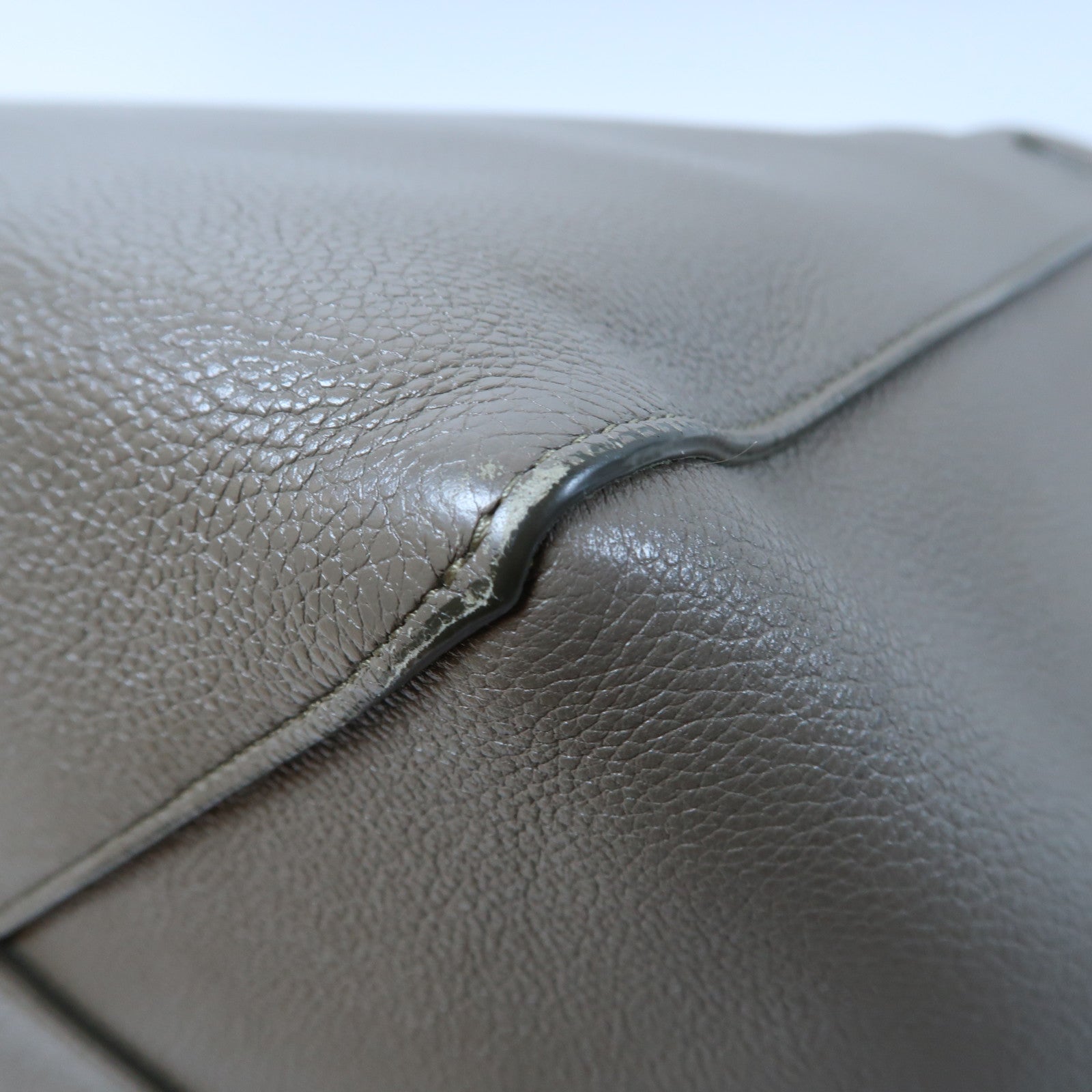 CELINE 牛皮皮革Small Cabas Phantom金扣手挽袋灰色