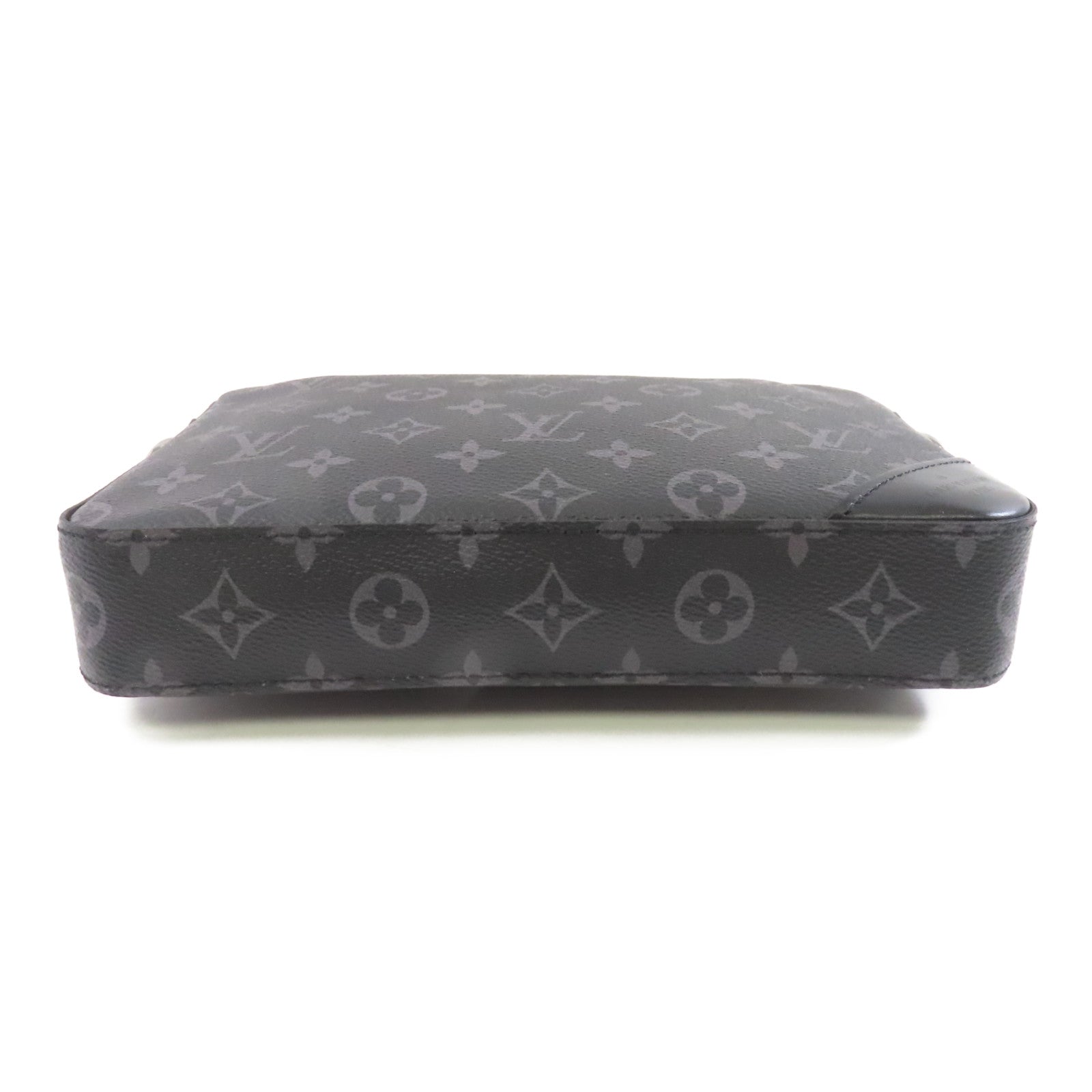 LOUIS VUITTON Monogram Eclipse Trio  Messenger銀扣肩背袋黑色