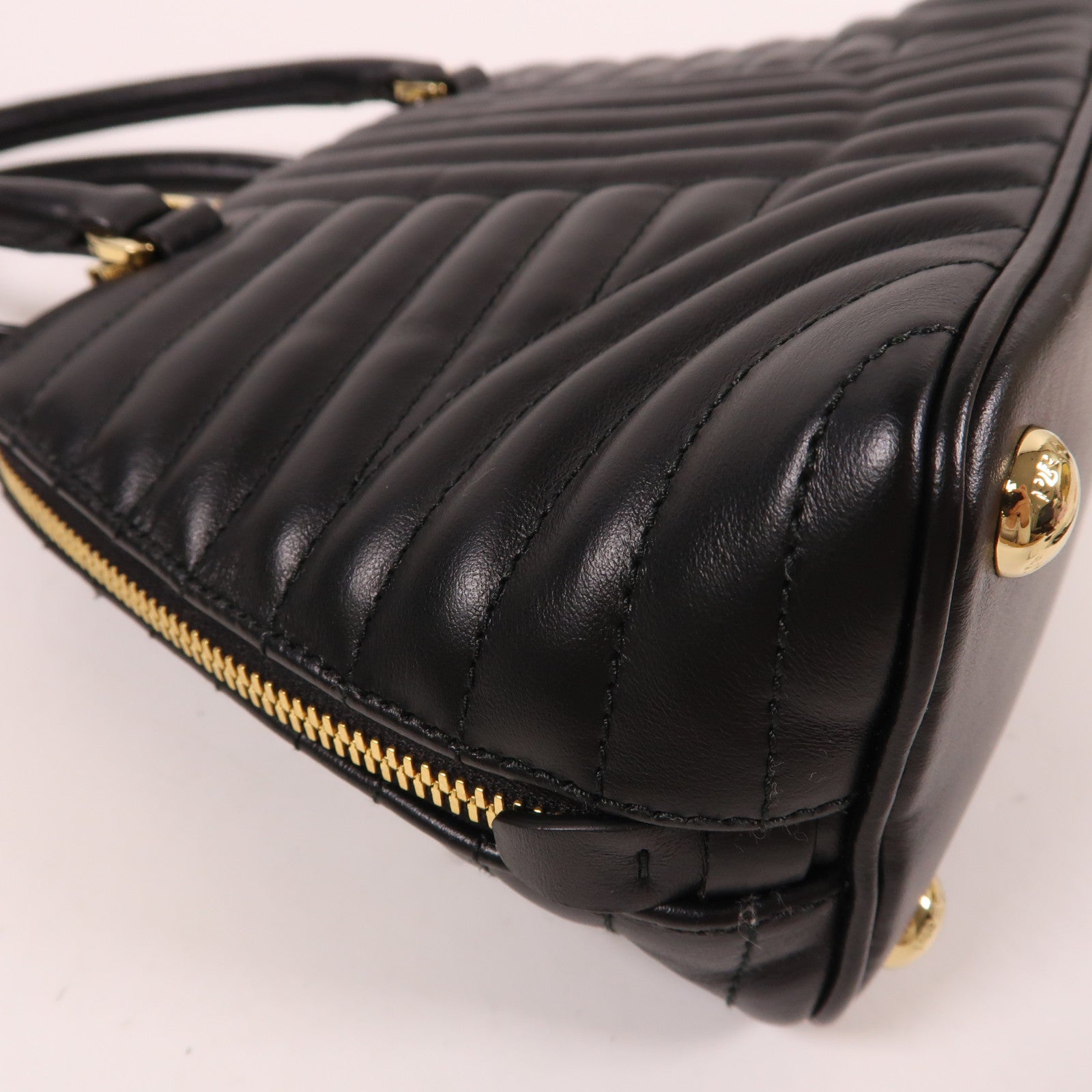 PRADA 牛皮皮革Shoulder Bag金扣手挽肩背兩用袋