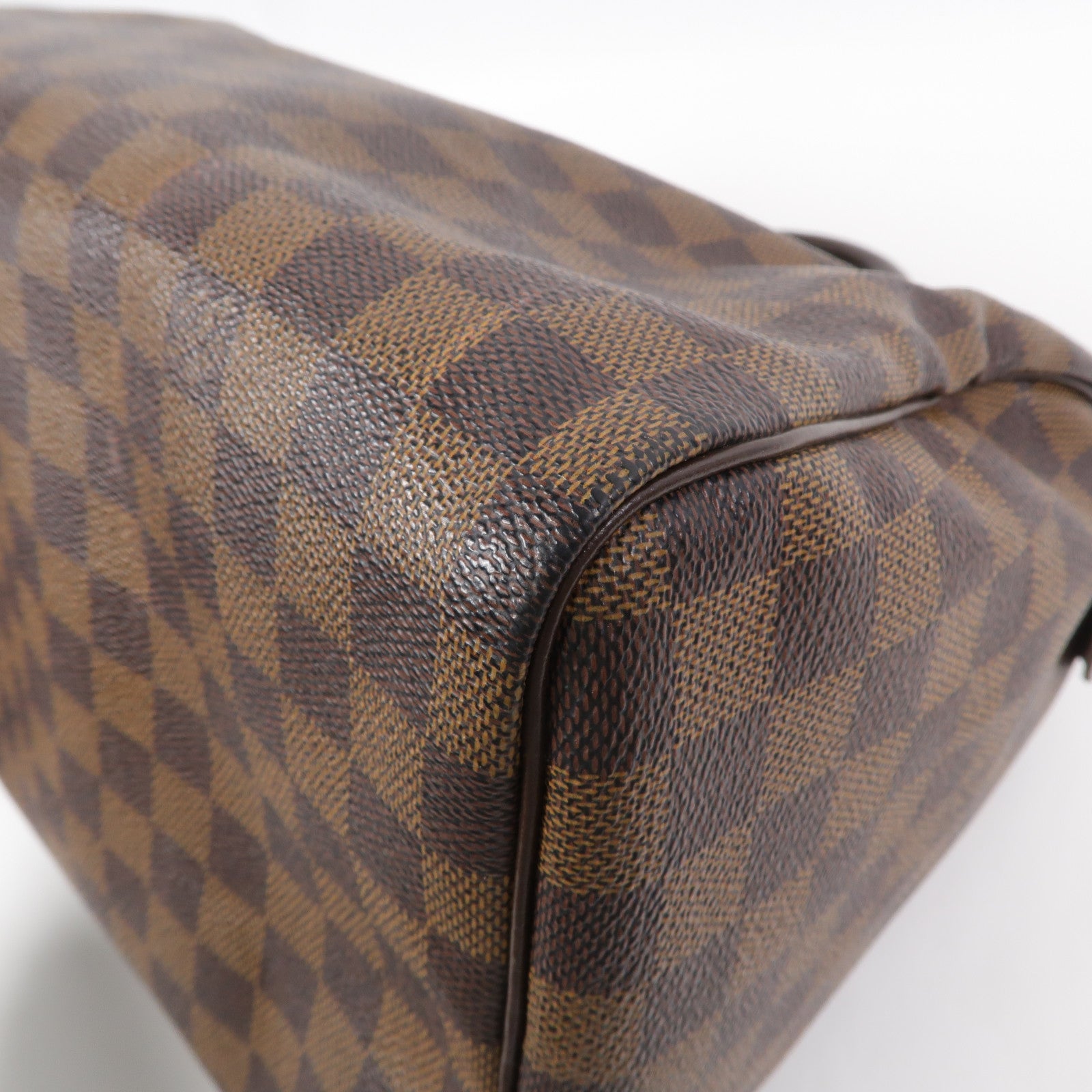 LOUIS VUITTON Damier Speedy 25金扣手挽袋