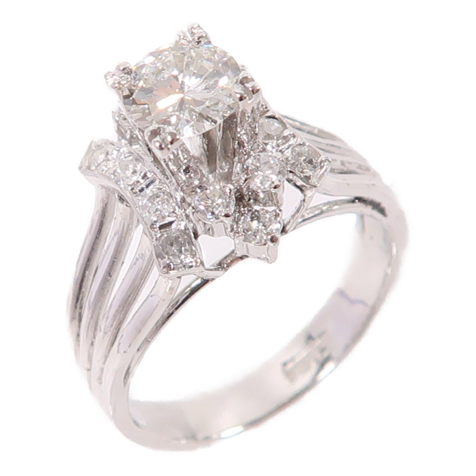JEWELRY Diamond Ring US#3.75 8K White Gold