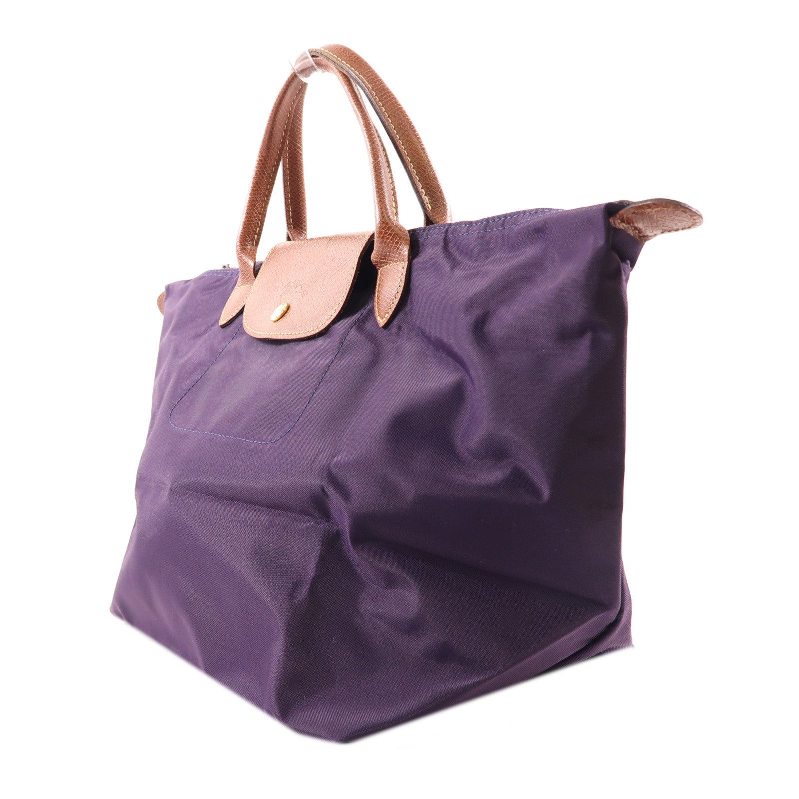 Longchamp 尼龍Handbag金扣手挽袋紫色