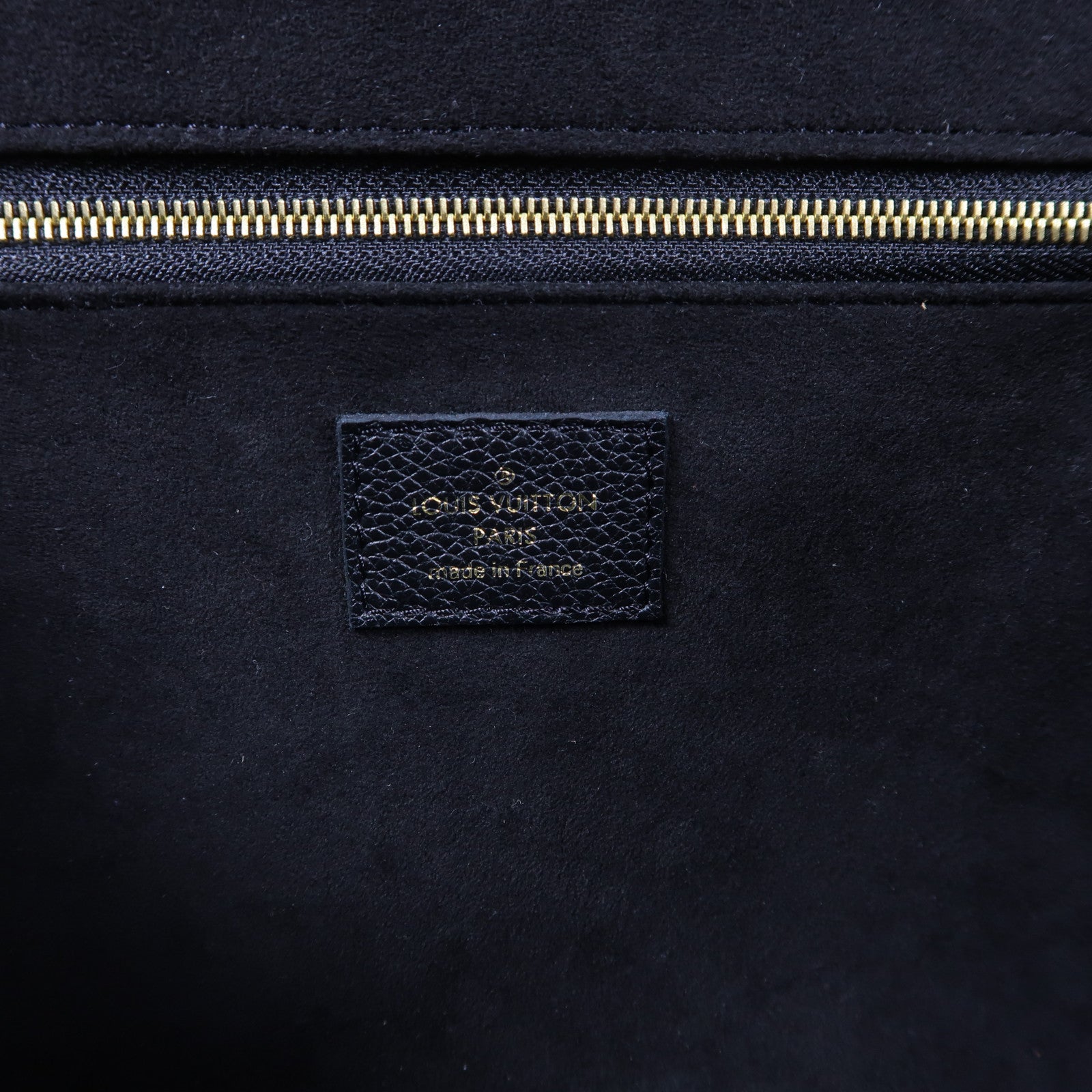 LOUIS VUITTON Monogram Empreinte Saint Germain PM金扣鏈帶肩背袋黑色