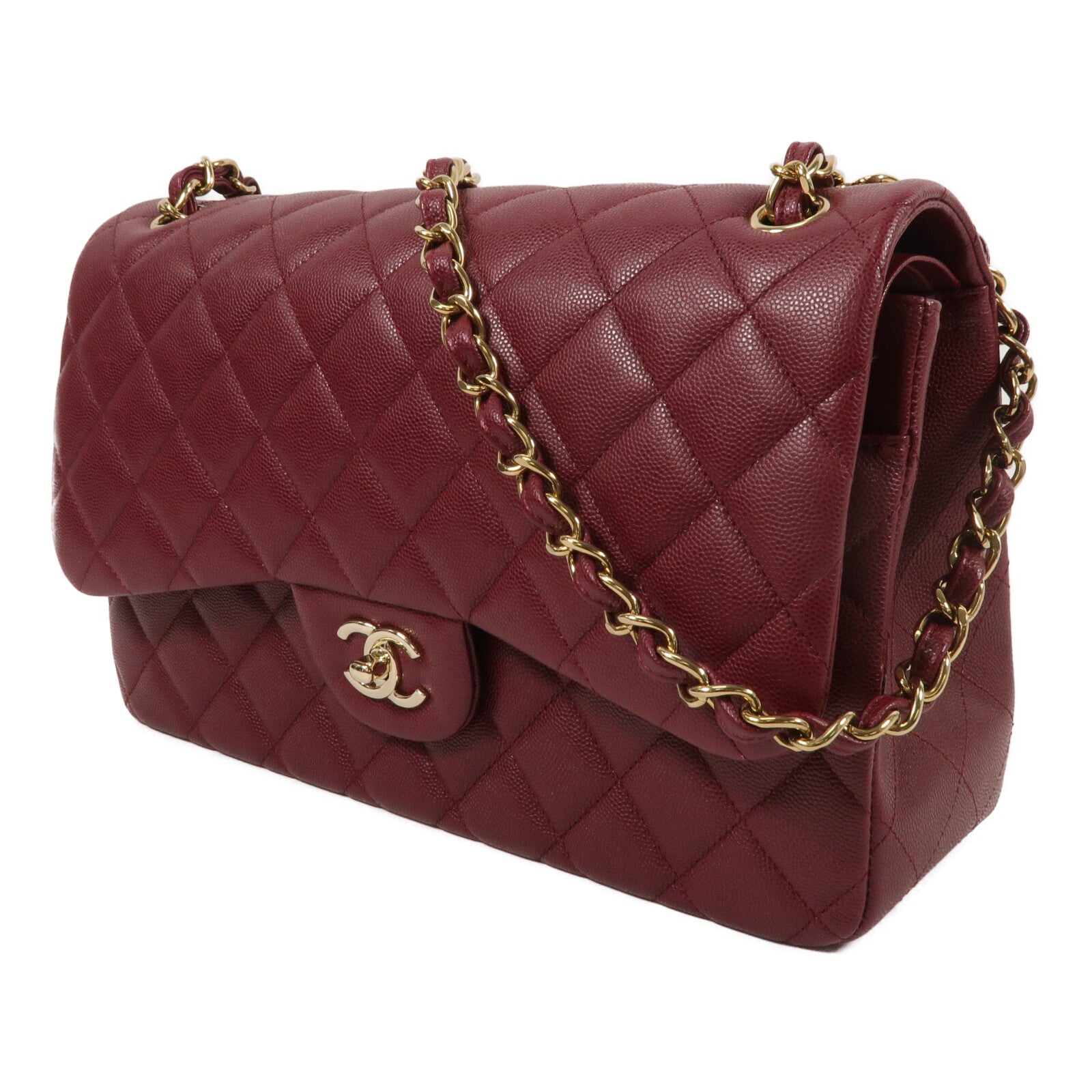 CHANEL 牛皮皮革Large Classic鏈帶肩背袋