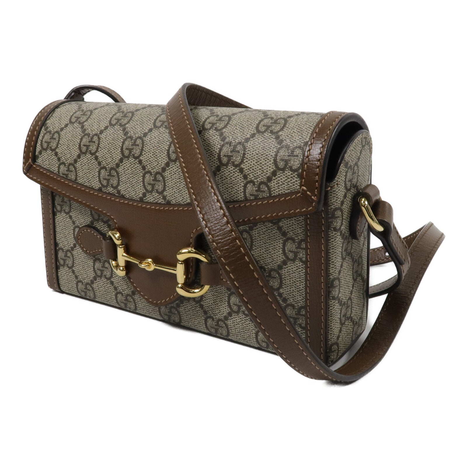 GUCCI 塗層帆布Horsebit 1955 Mini肩背袋