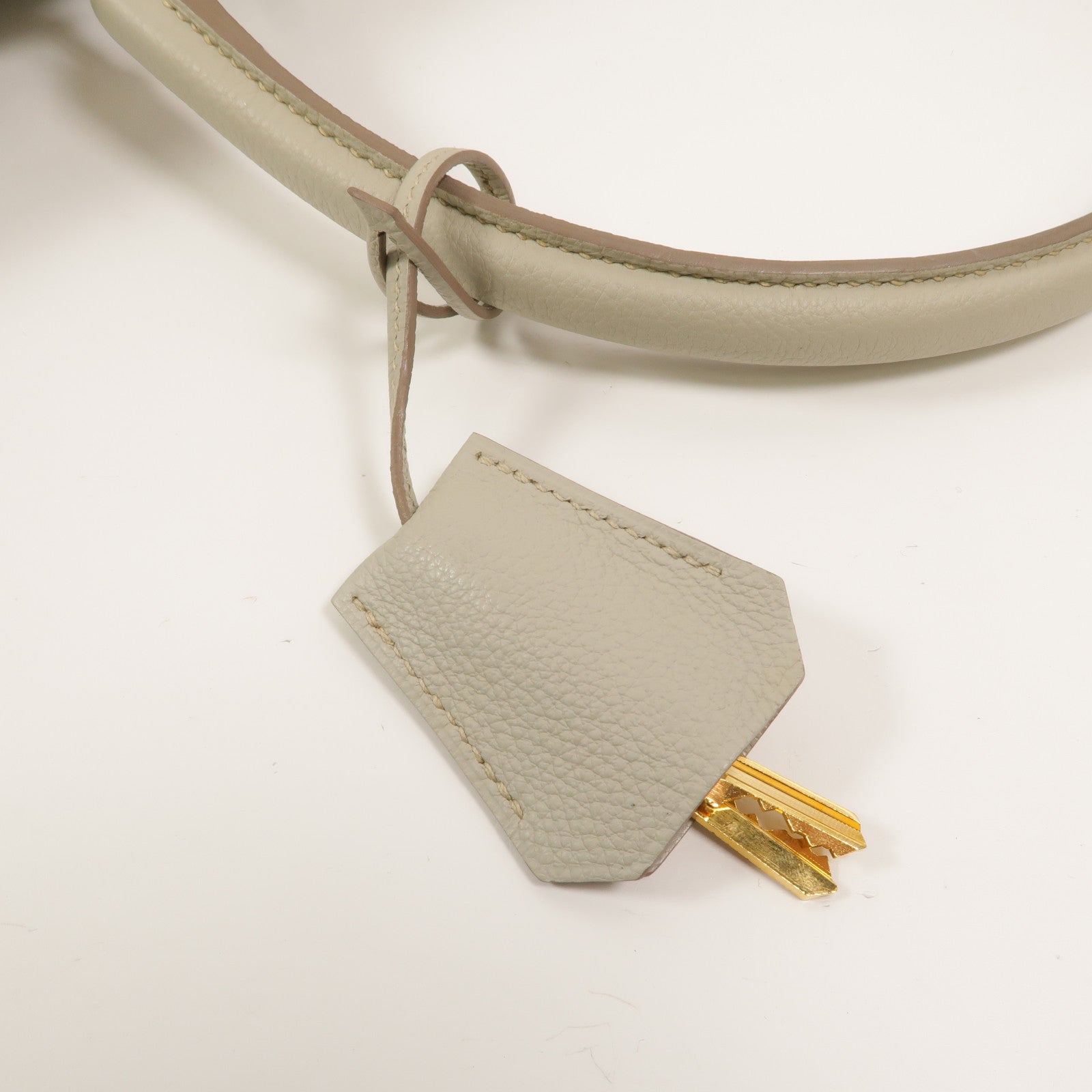HERMES Togo皮革Shoulder Kelly肩背袋Gris Perle