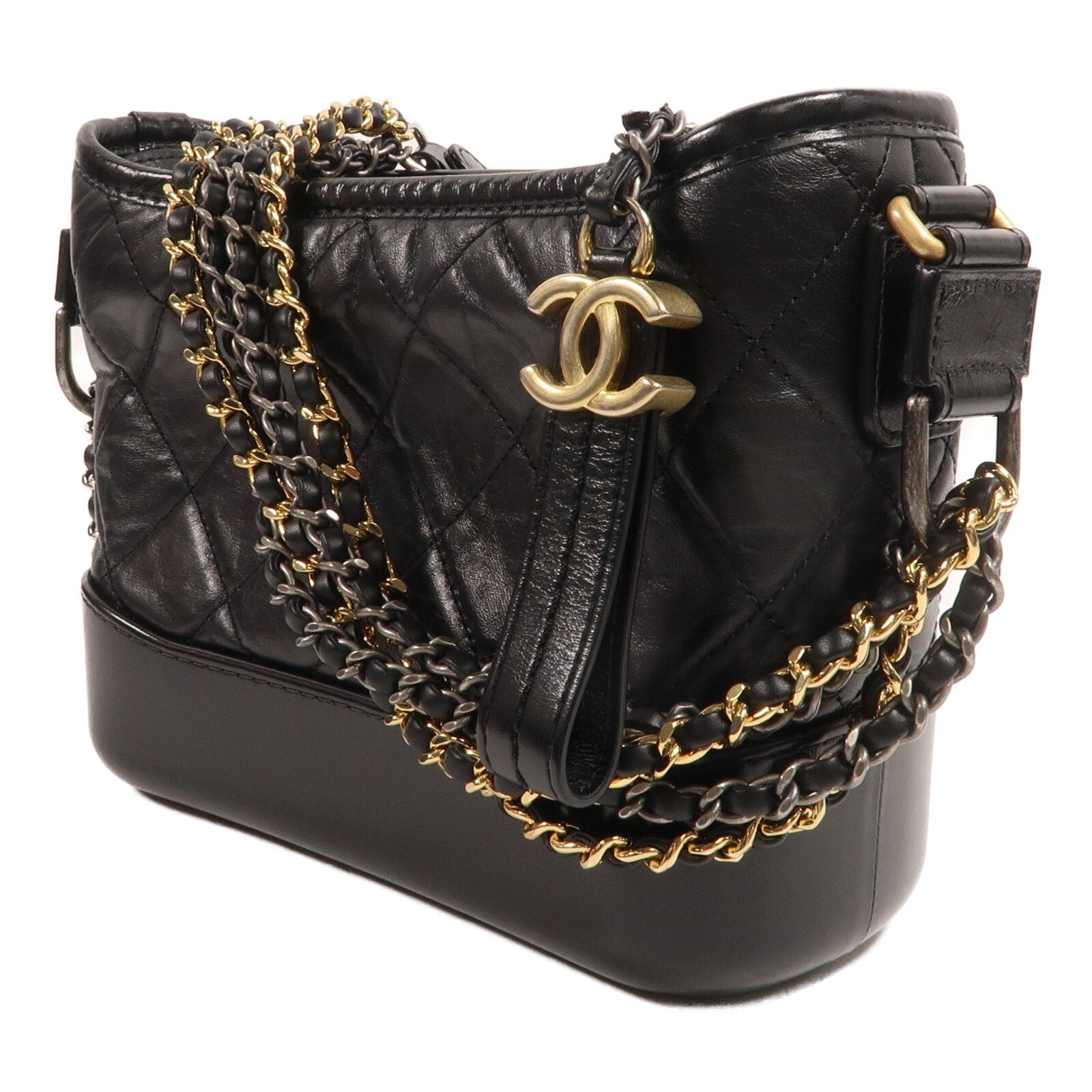 CHANEL 牛皮皮革Gabrielle Small鏈帶肩背袋