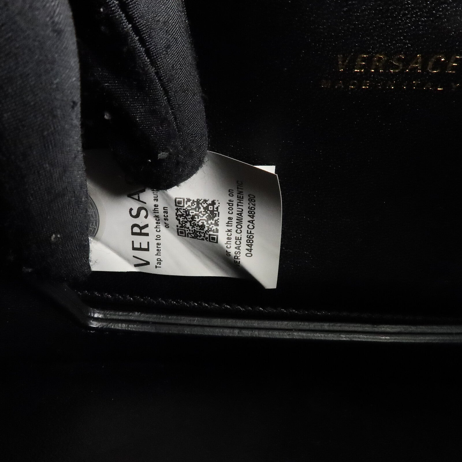 VERSACE 牛皮皮革Virtus手挽肩背兩用袋