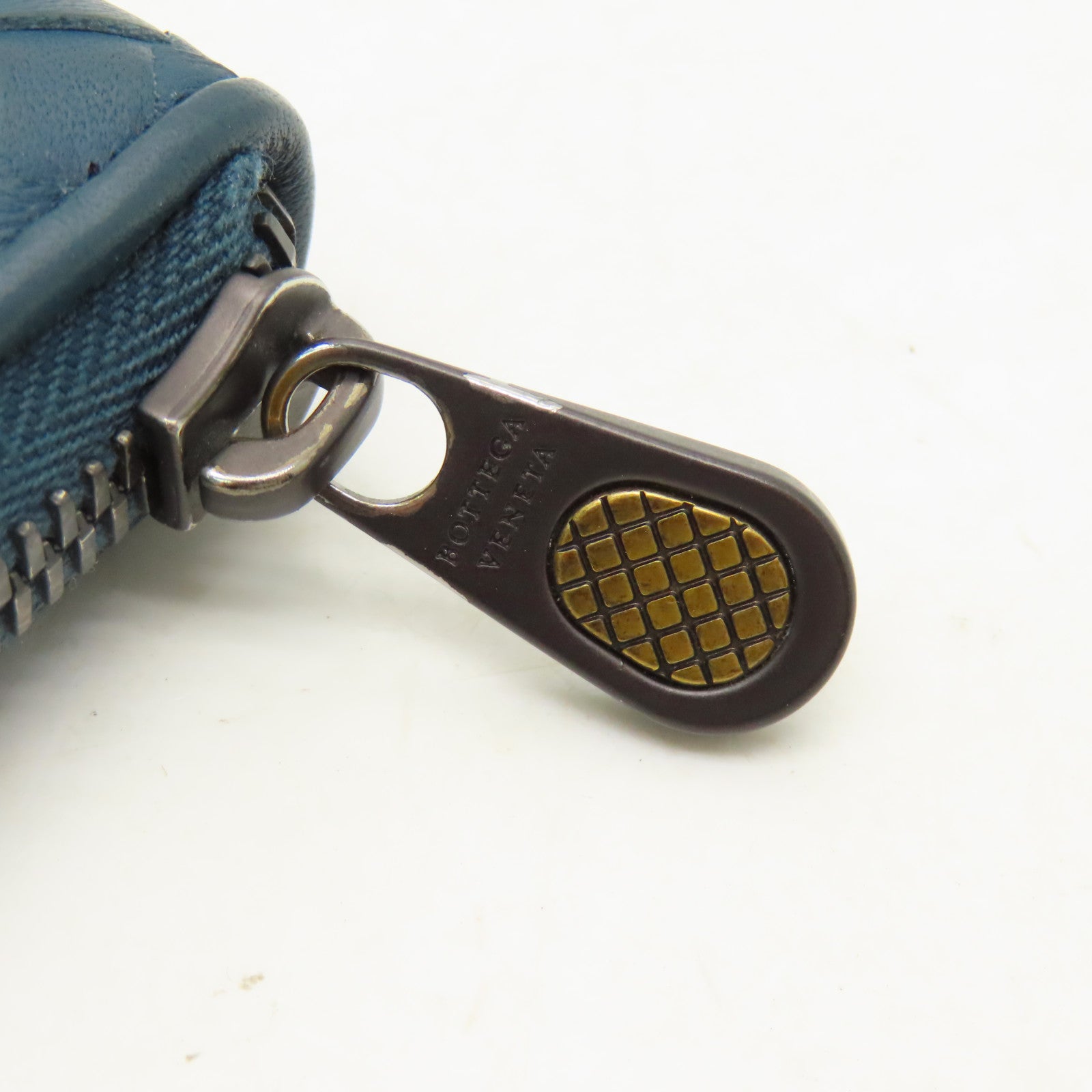 BOTTEGA VENETA 【激減優惠】織紋皮革Coin Case零錢包藍色