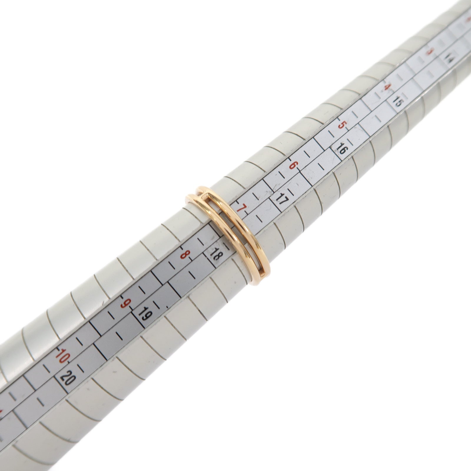 HERMES 18K玫瑰金Ariane Wedding Band戒指US#7.25