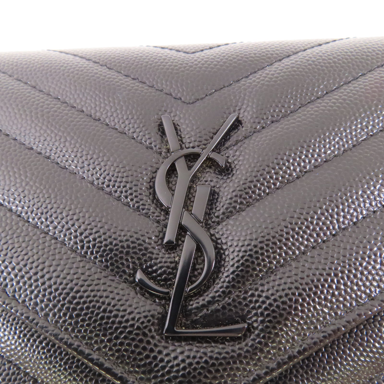 YVES SAINT LAURENT 牛皮皮革Chain Shoulder鏈帶肩背袋