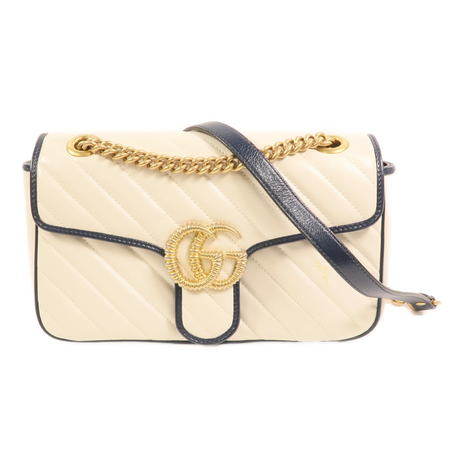 GUCCI 牛皮皮革GG Marmont Shoulder Bag鏈帶肩背袋