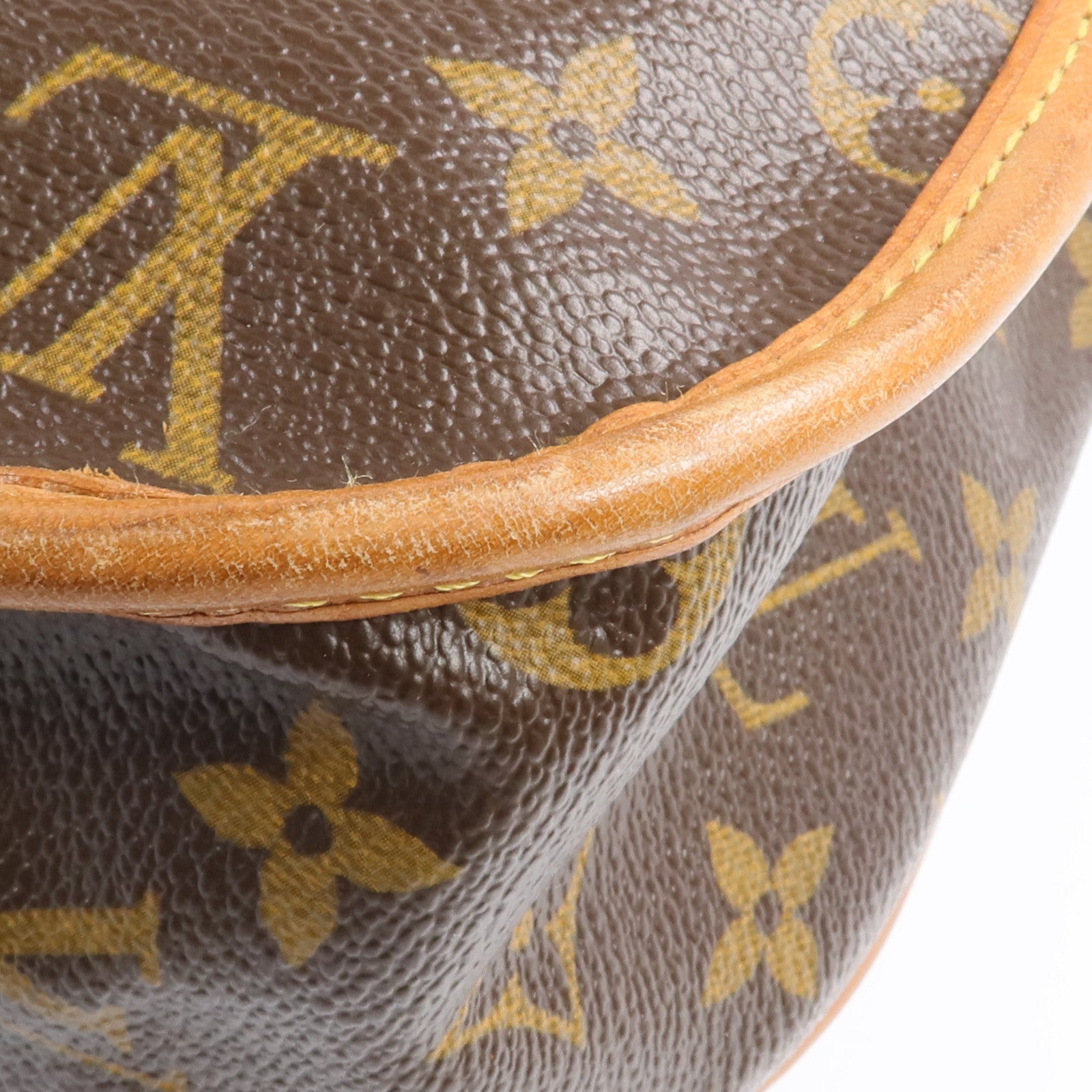 LOUIS VUITTON Monogram Bosphore金扣肩背袋棕色