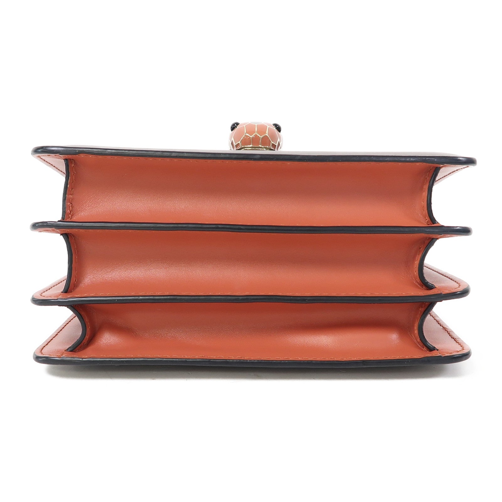BVLGARI 牛皮皮革Shoulder Bag金扣手挽肩背兩用袋灰色