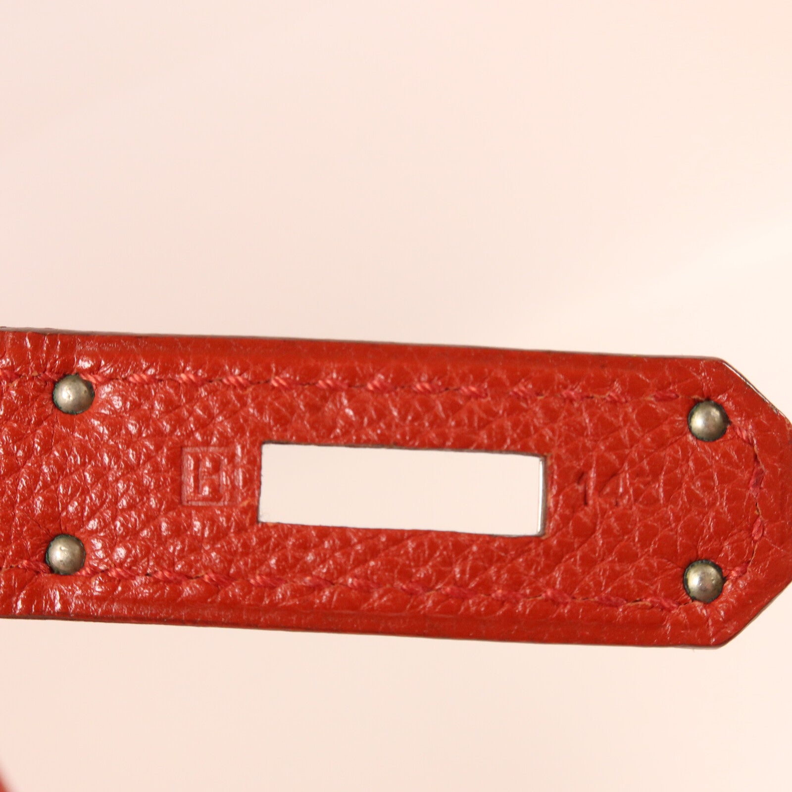 HERMES Clemence皮革Kelly 32手挽肩背兩用袋Rouge H