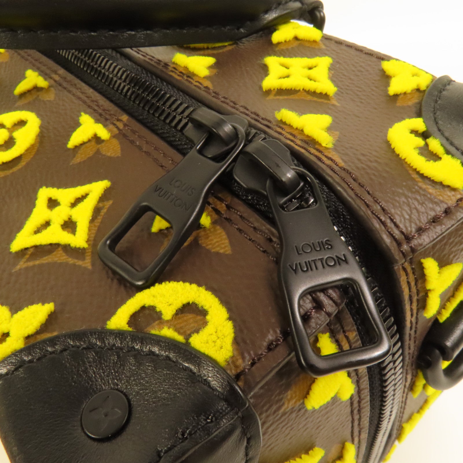 LOUIS VUITTON Monogram Tuffetage Jaune Trunk Speedy手挽肩背兩用袋