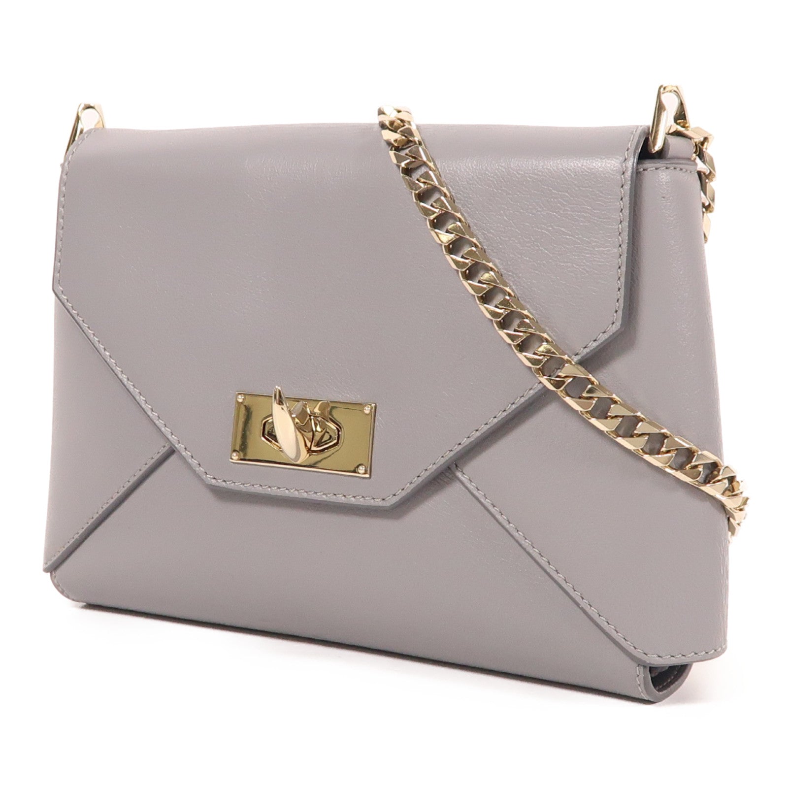GIVENCHY 羊皮皮革Shoulder Bag金扣鏈帶肩背袋