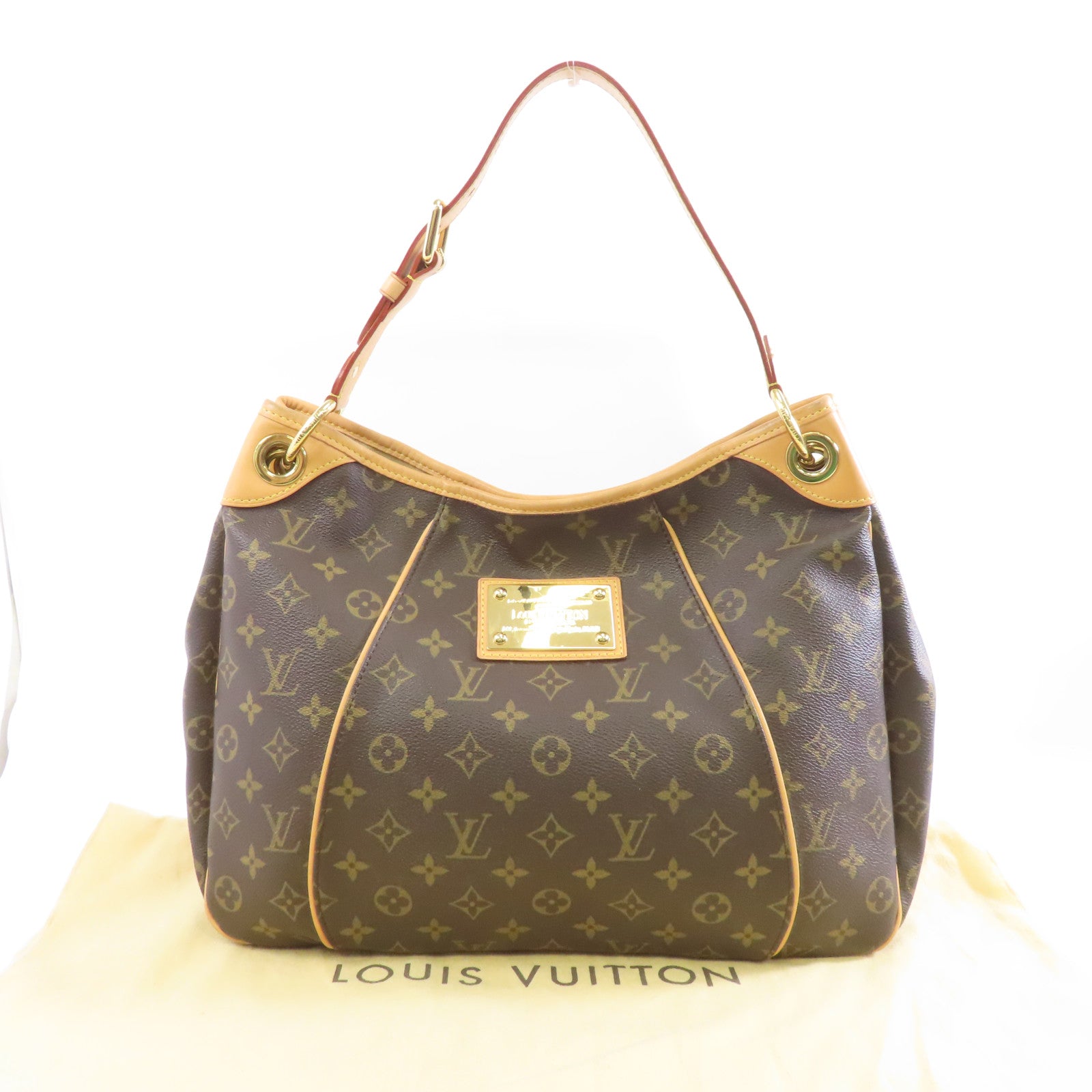 LOUIS VUITTON 【激減優惠】Monogram Galliera PM金扣肩背袋啡色