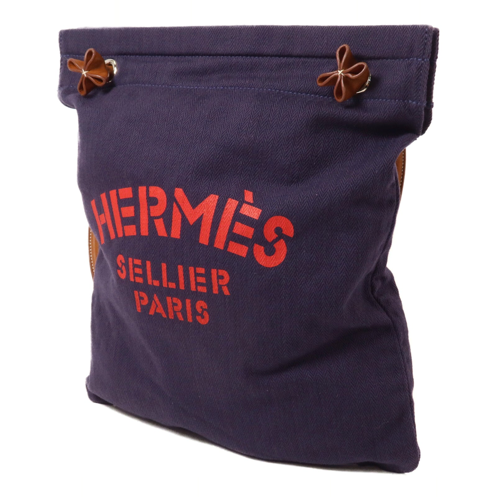 HERMES 帆布Aline肩背袋Blue/Brown