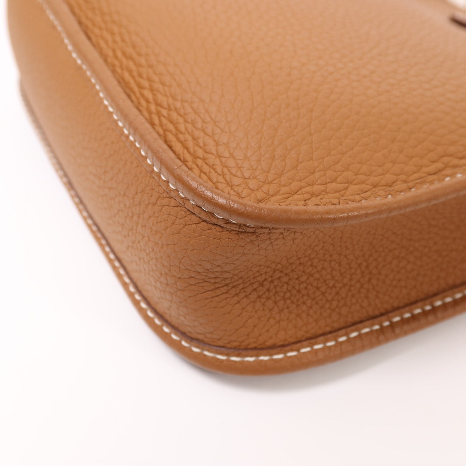 HERMES Clemence皮革Evelyne TPM金扣肩背袋Gold