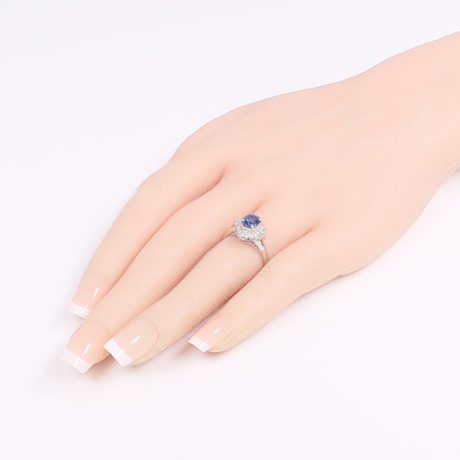 JEWELRY PT900鉑金Crystal Diamond Ring水晶/鑽石戒指US#7