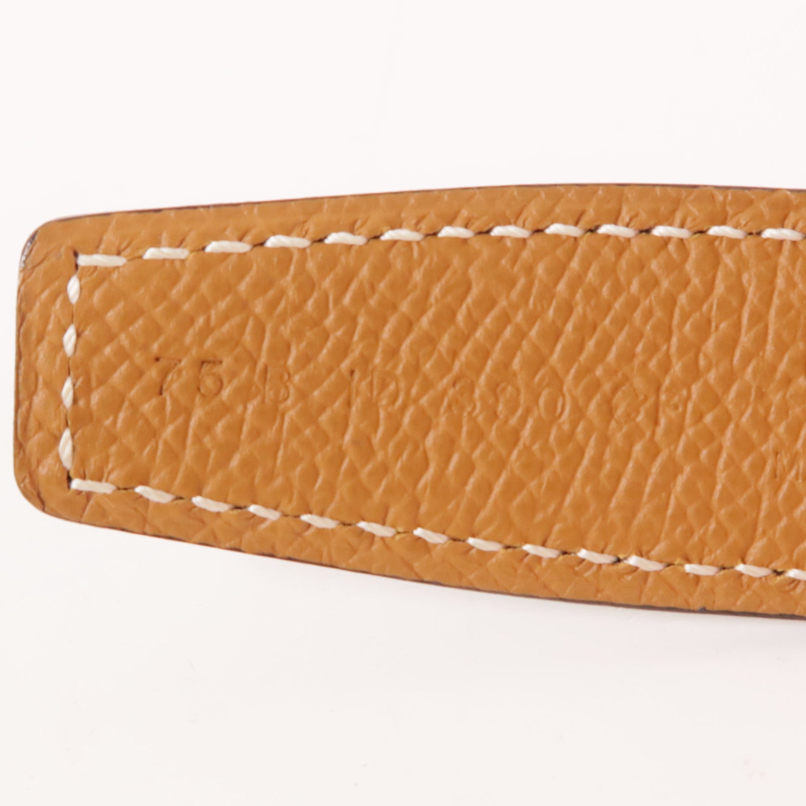 HERMES GHW Surmer Reversible Belt Swift Epsom Leather Noir Gold