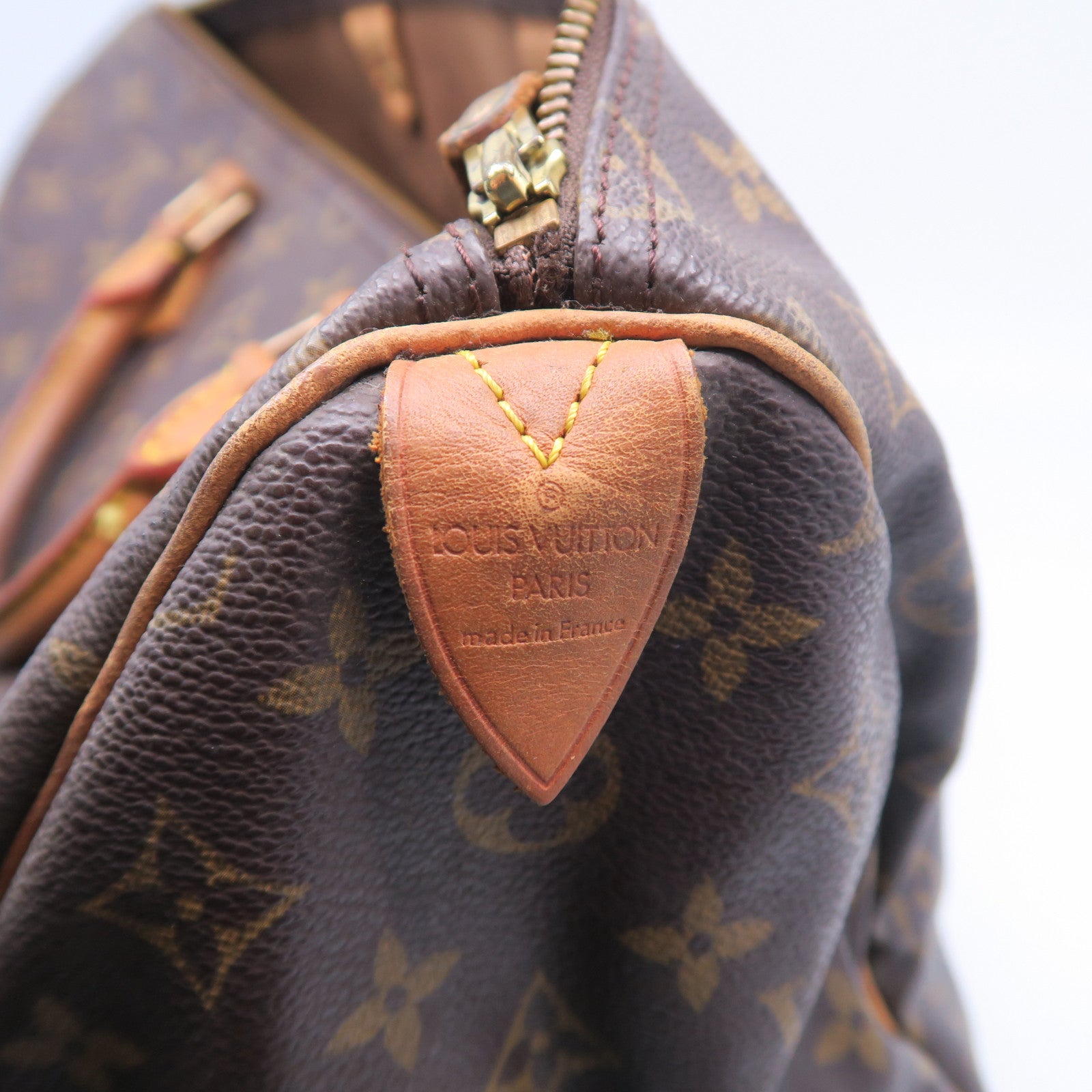 LOUIS VUITTON 【激減優惠】Monogram Speedy 35金扣手挽袋啡色