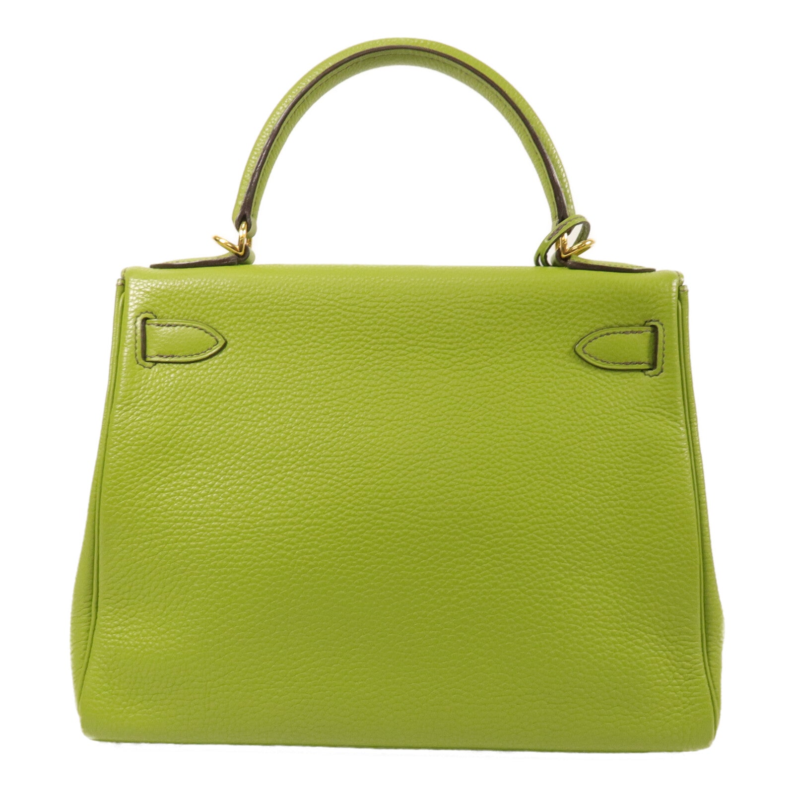 HERMES Togo皮革Kelly 28手挽肩背兩用袋Vert Anis