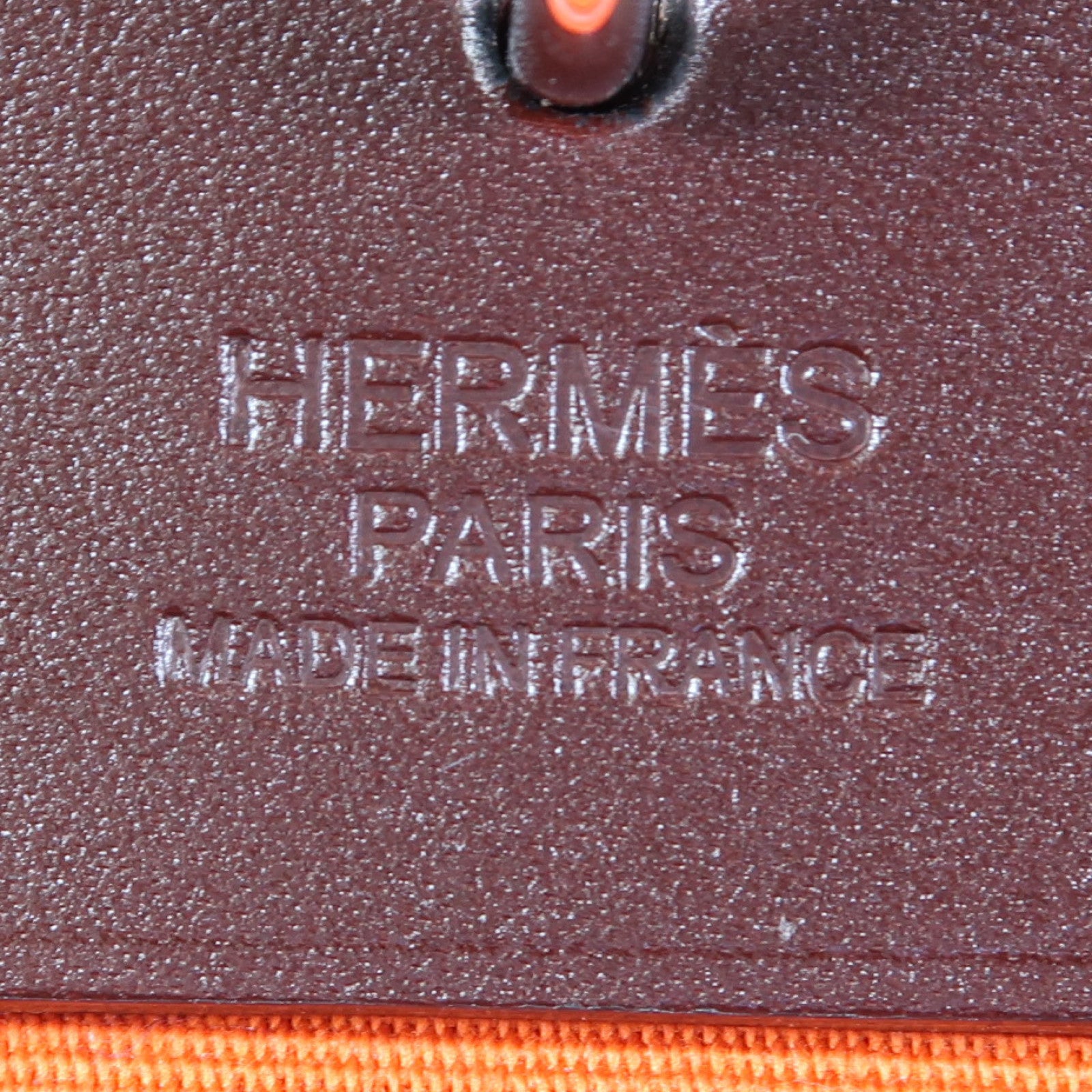 HERMES 【激減優惠】帆布/皮革Herbag PM銀扣手挽肩背兩用袋紅色/啡色