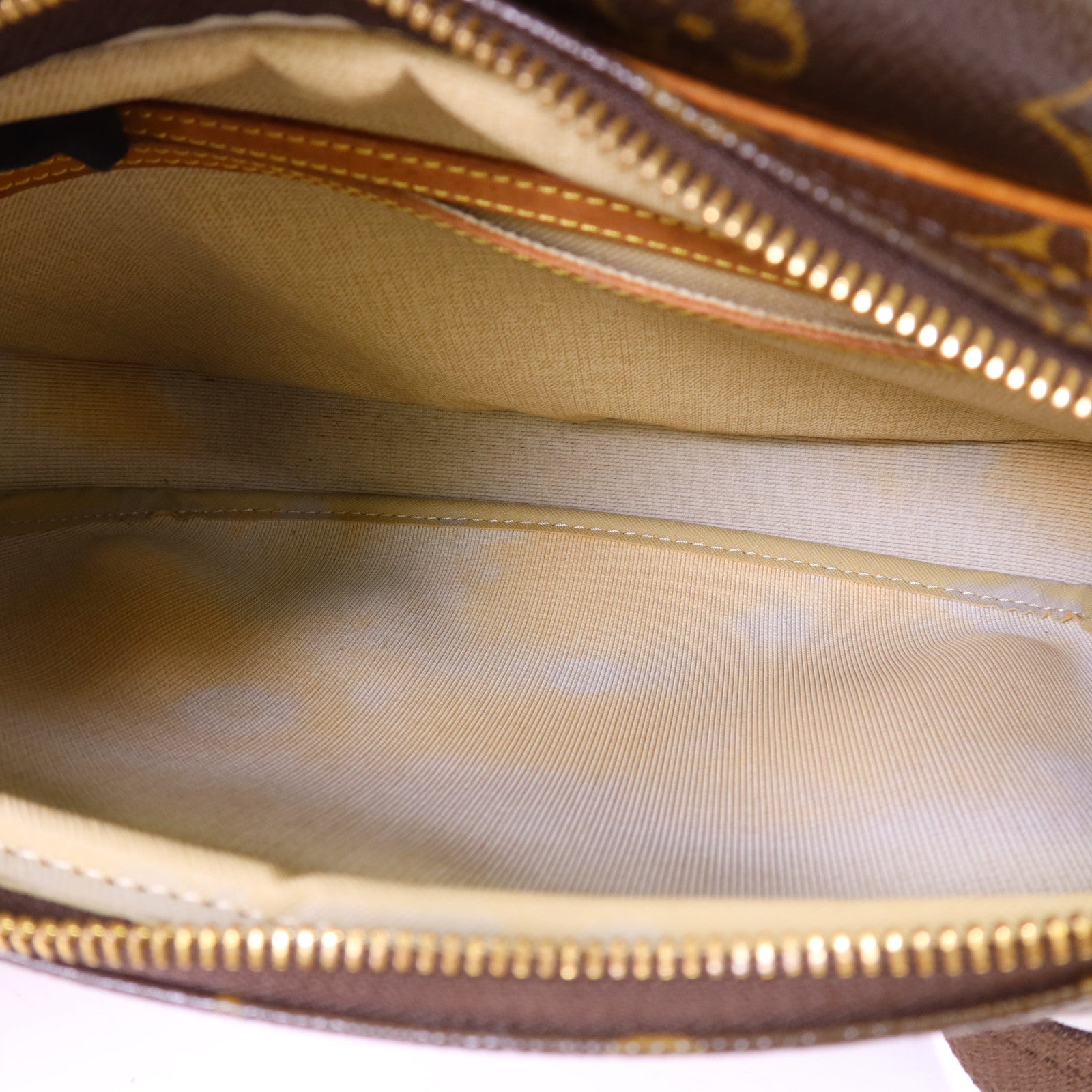 LOUIS VUITTON Monogram Reporter PM金扣肩背袋棕色