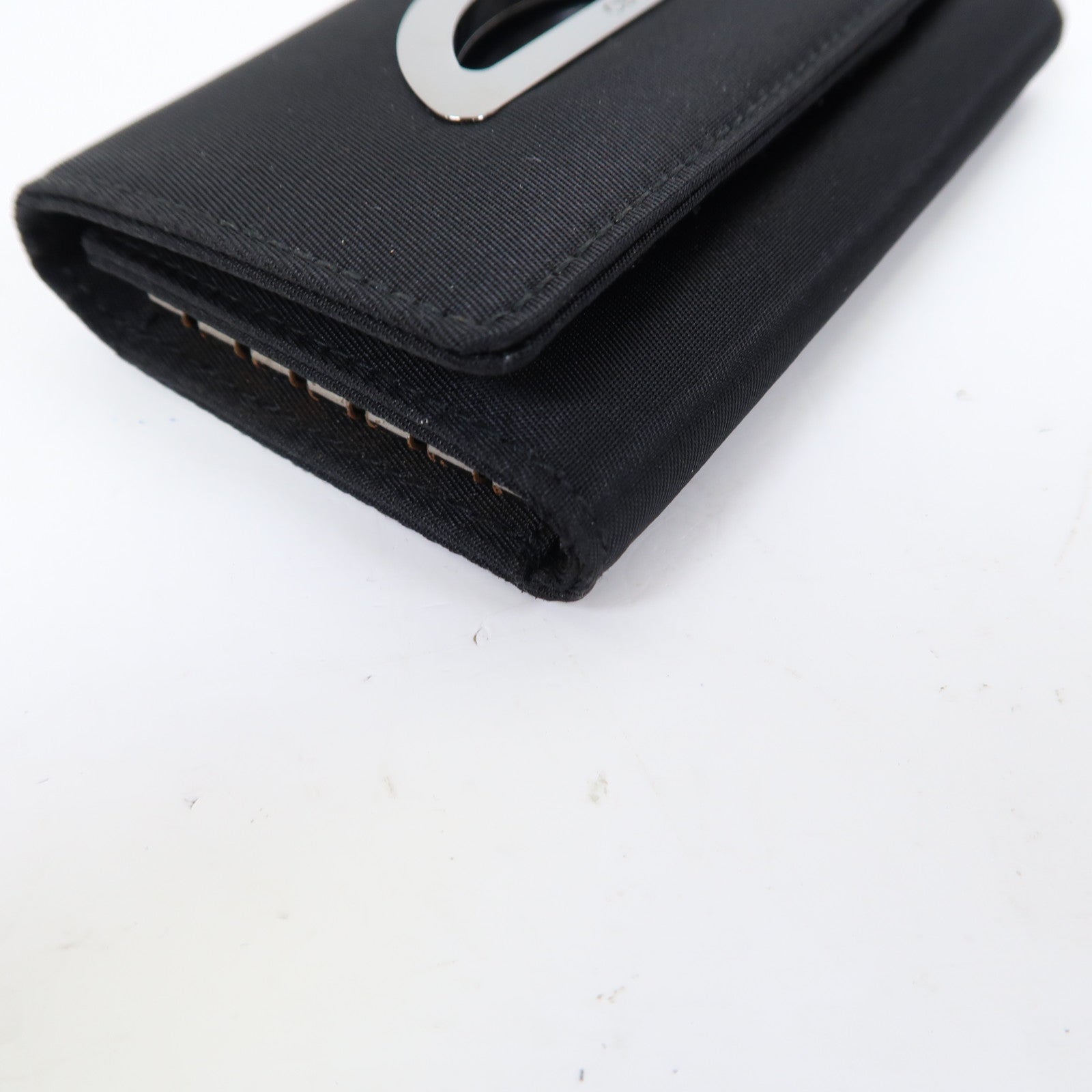 Dior 尼龍6 Key Holder銀扣鎖匙包黑色