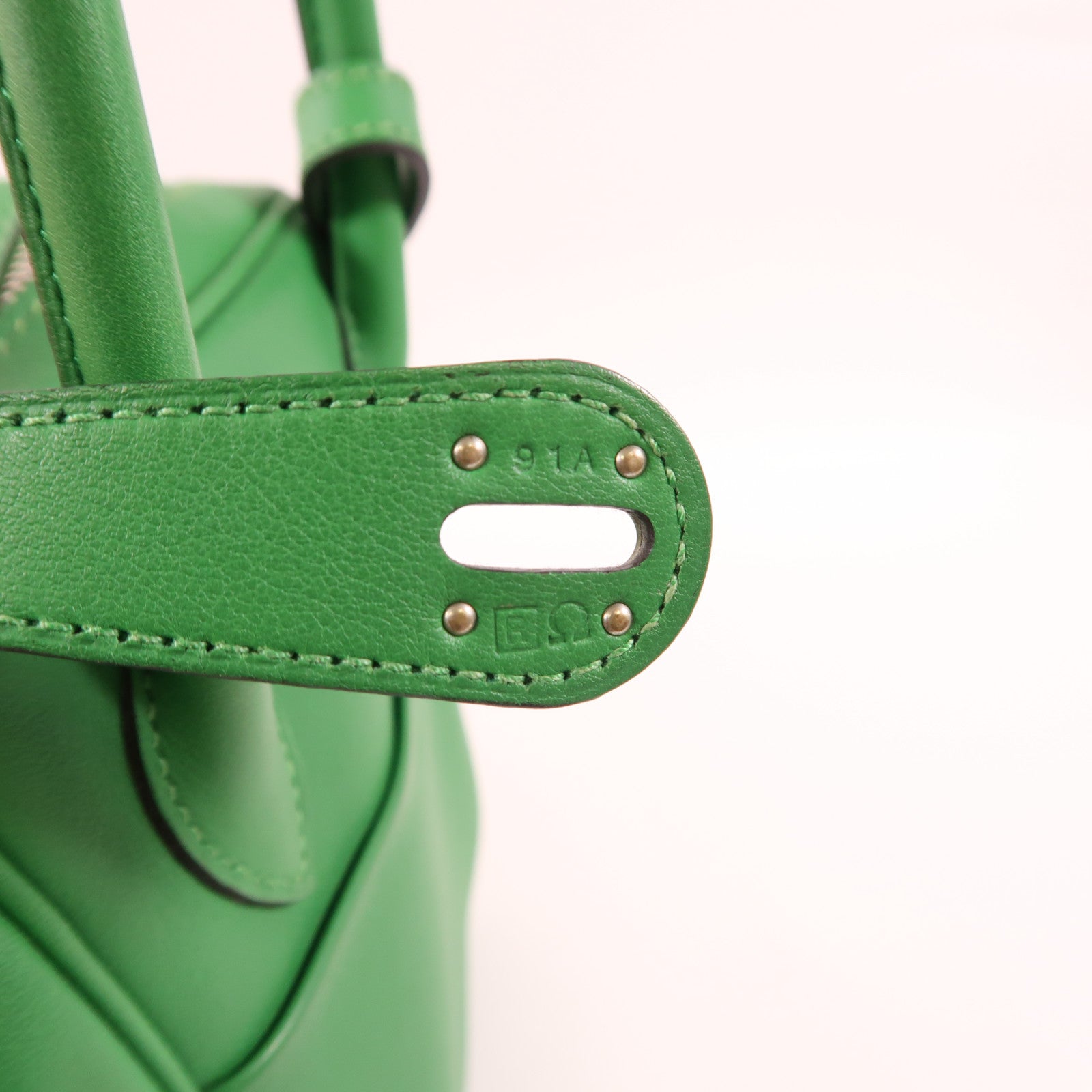 HERMES Swift皮革Lindy 26銀扣手挽肩背兩用袋Bamboo