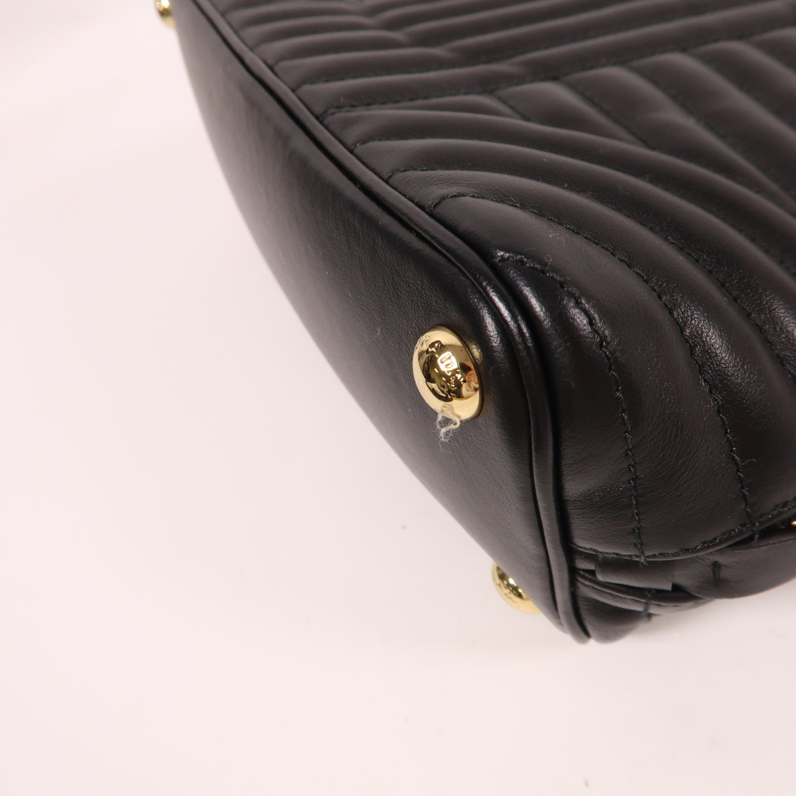 PRADA 牛皮皮革Shoulder Bag金扣手挽肩背兩用袋