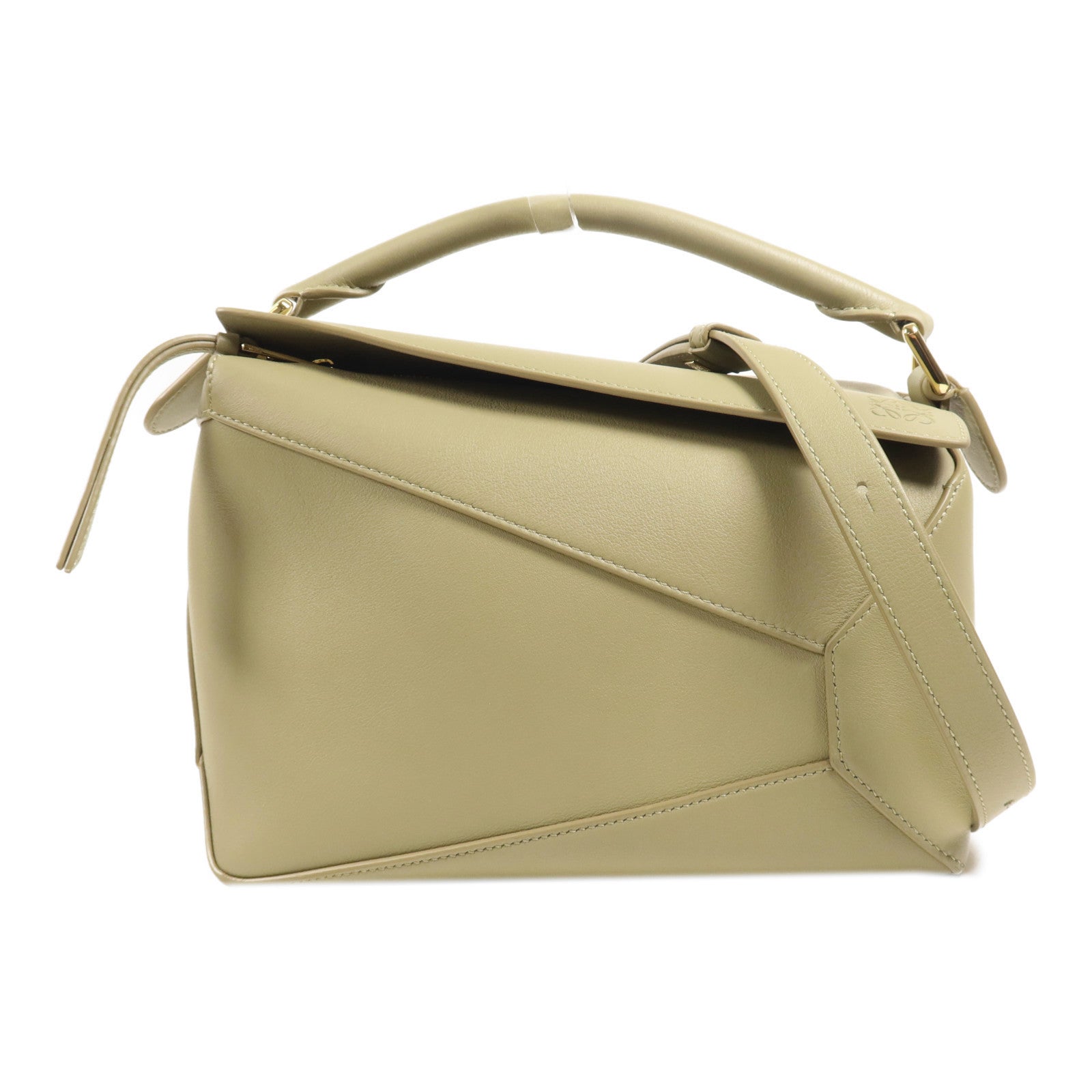 LOEWE 牛皮皮革Small Puzzle金扣手挽肩背兩用袋