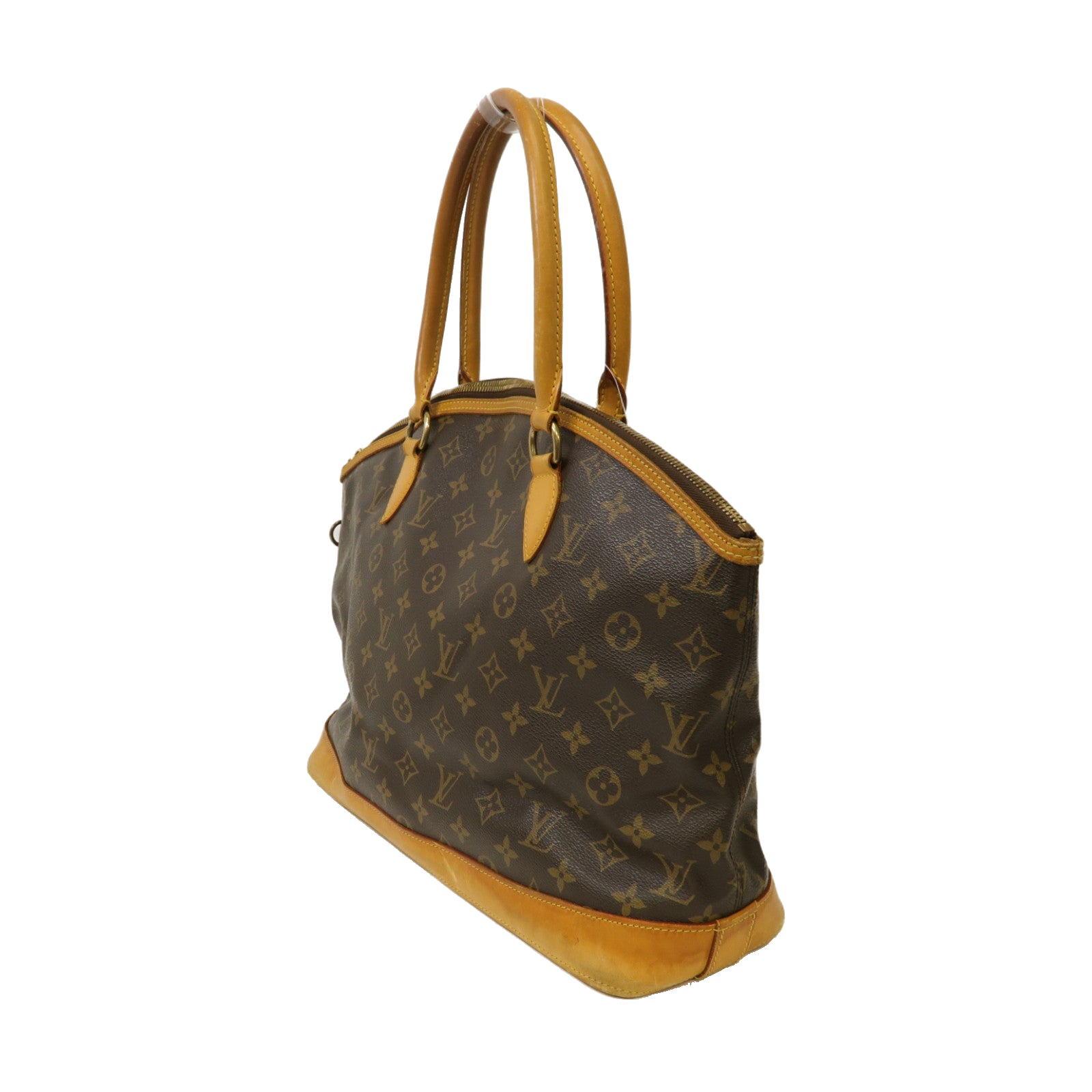 LOUIS VUITTON 【激減優惠】Monogram Lockit Horizontal金扣手挽袋啡色