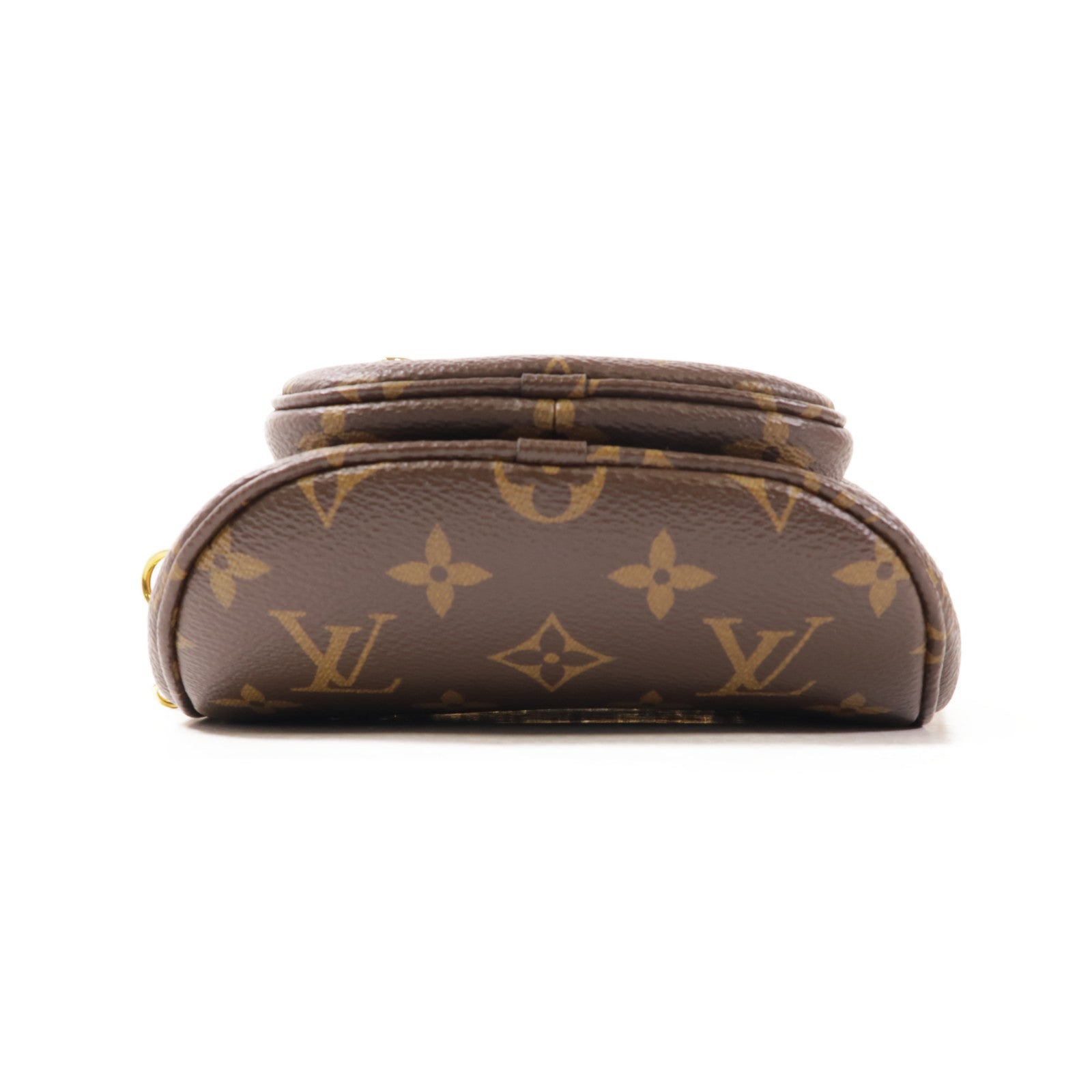 LOUIS VUITTON Monogram Mini Bumbag金扣鏈帶手挽肩背兩用袋棕色