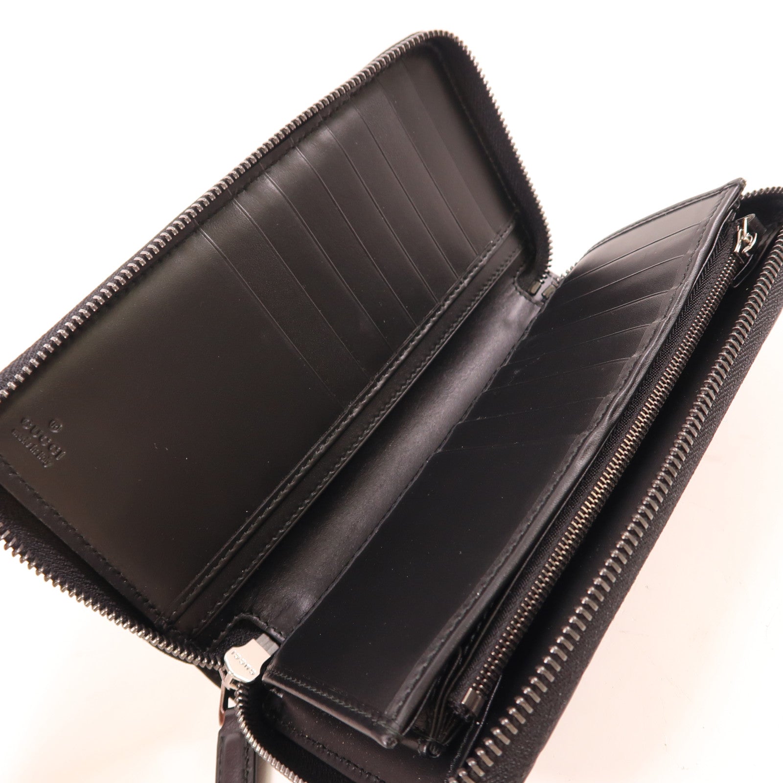 GUCCI 【激減優惠】牛皮皮革Long Wallet銀扣長錢包