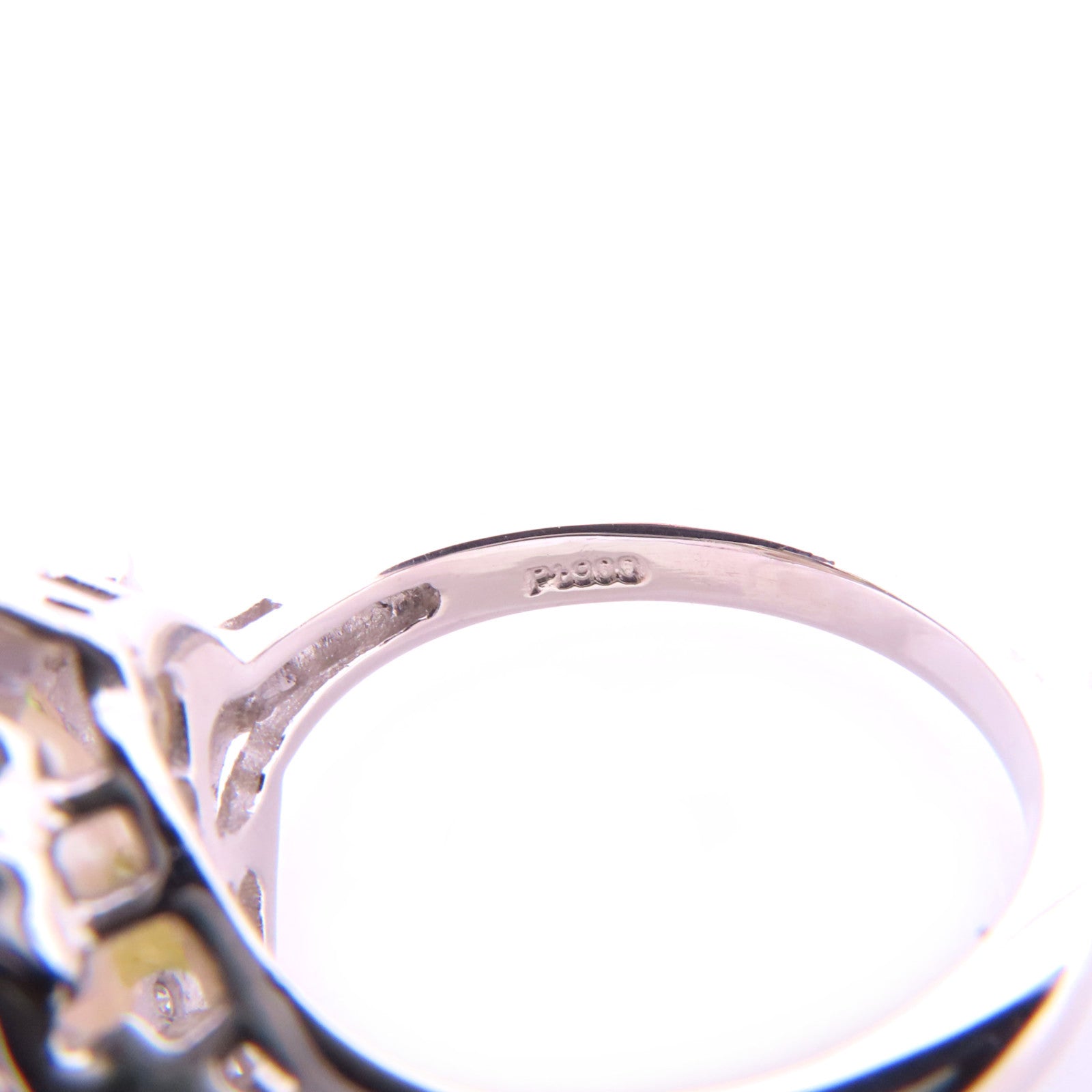 JEWELRY 【激減優惠】PT900鉑金/珍珠/鑽石Pearl Diamond Ring戒指US#6