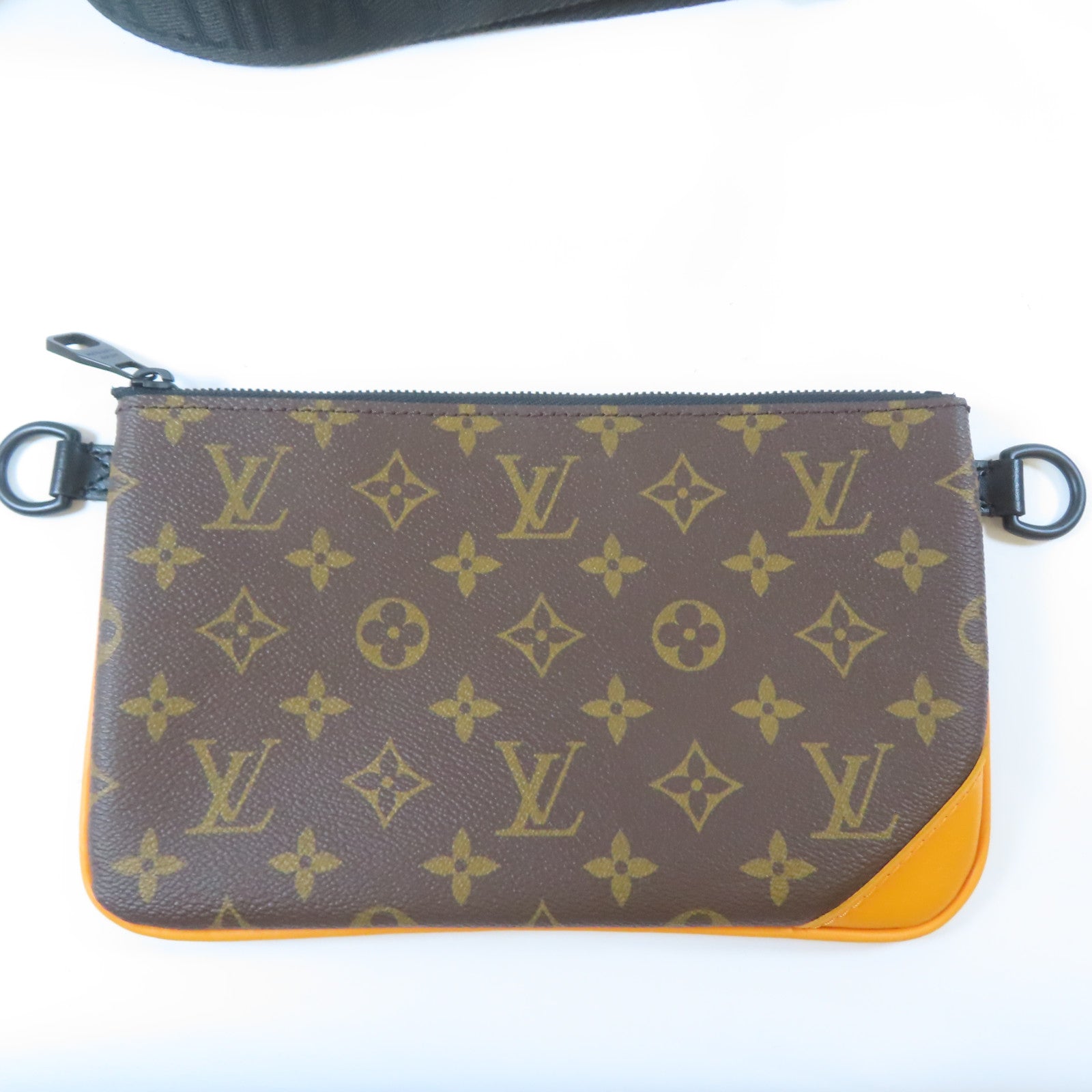 LOUIS VUITTON Monogram Trio肩背袋黑色/啡色