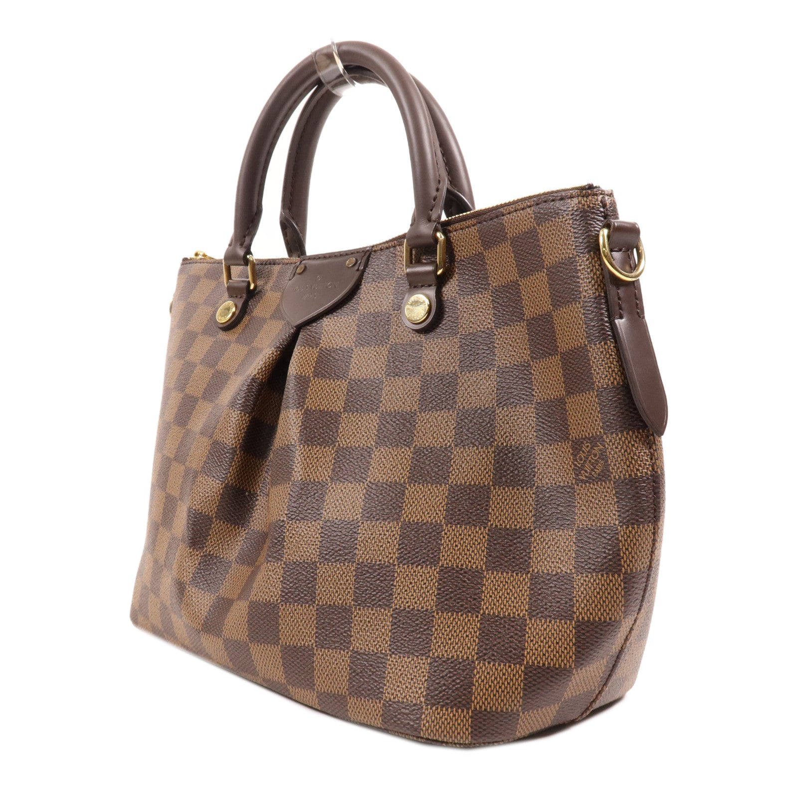 LOUIS VUITTON Damier Siena PM金扣手挽肩背兩用袋
