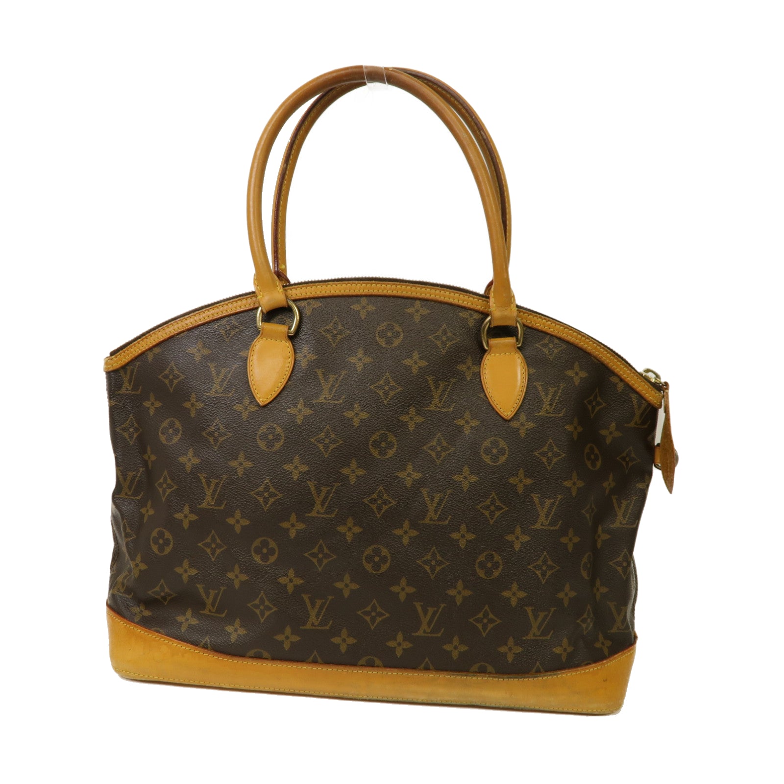 LOUIS VUITTON 【激減優惠】Monogram Lockit Horizontal金扣手挽袋啡色