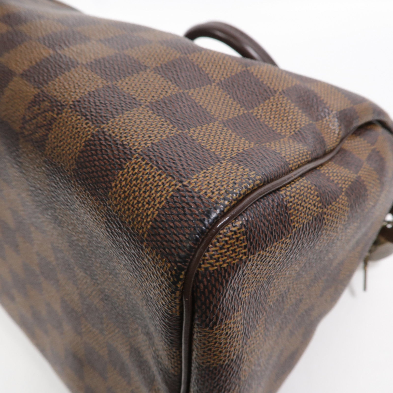 LOUIS VUITTON Damier Speedy 25金扣手挽袋