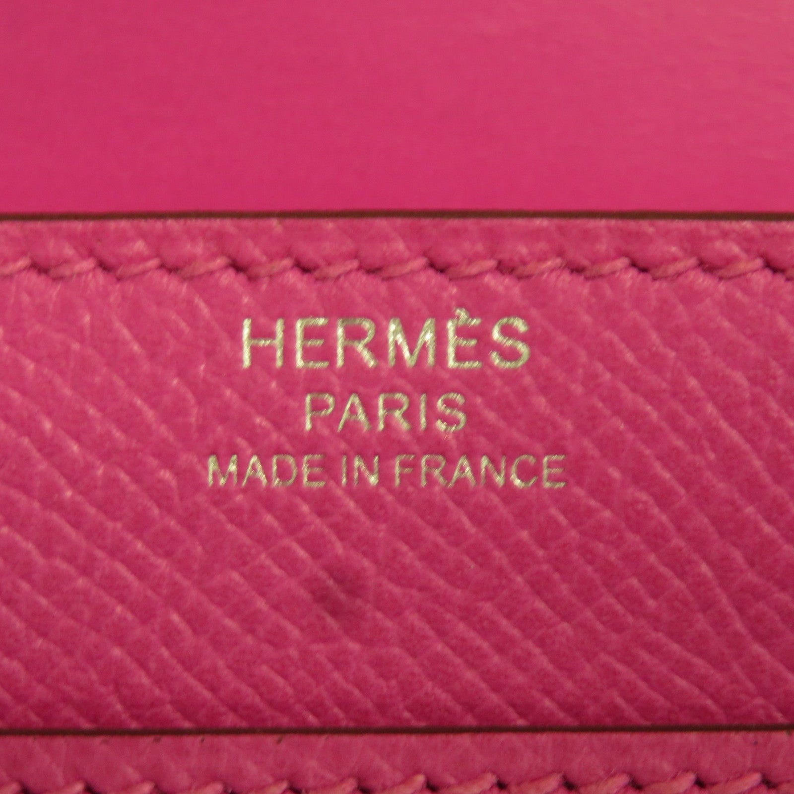 HERMES **【激減優惠】Epsom皮革Verrou 21銀扣肩背袋紫玫瑰色