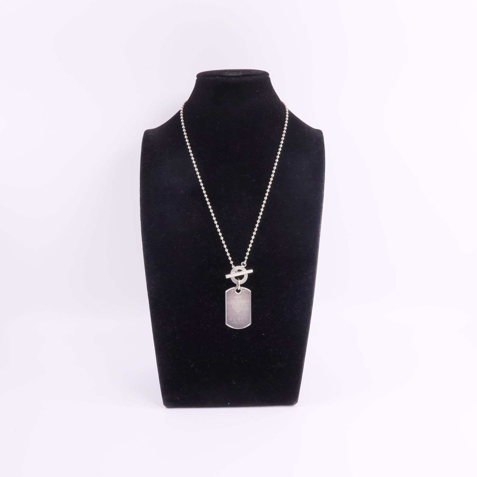 GUCCI 925純銀Sterling Silver Dog Tag Necklace項鍊
