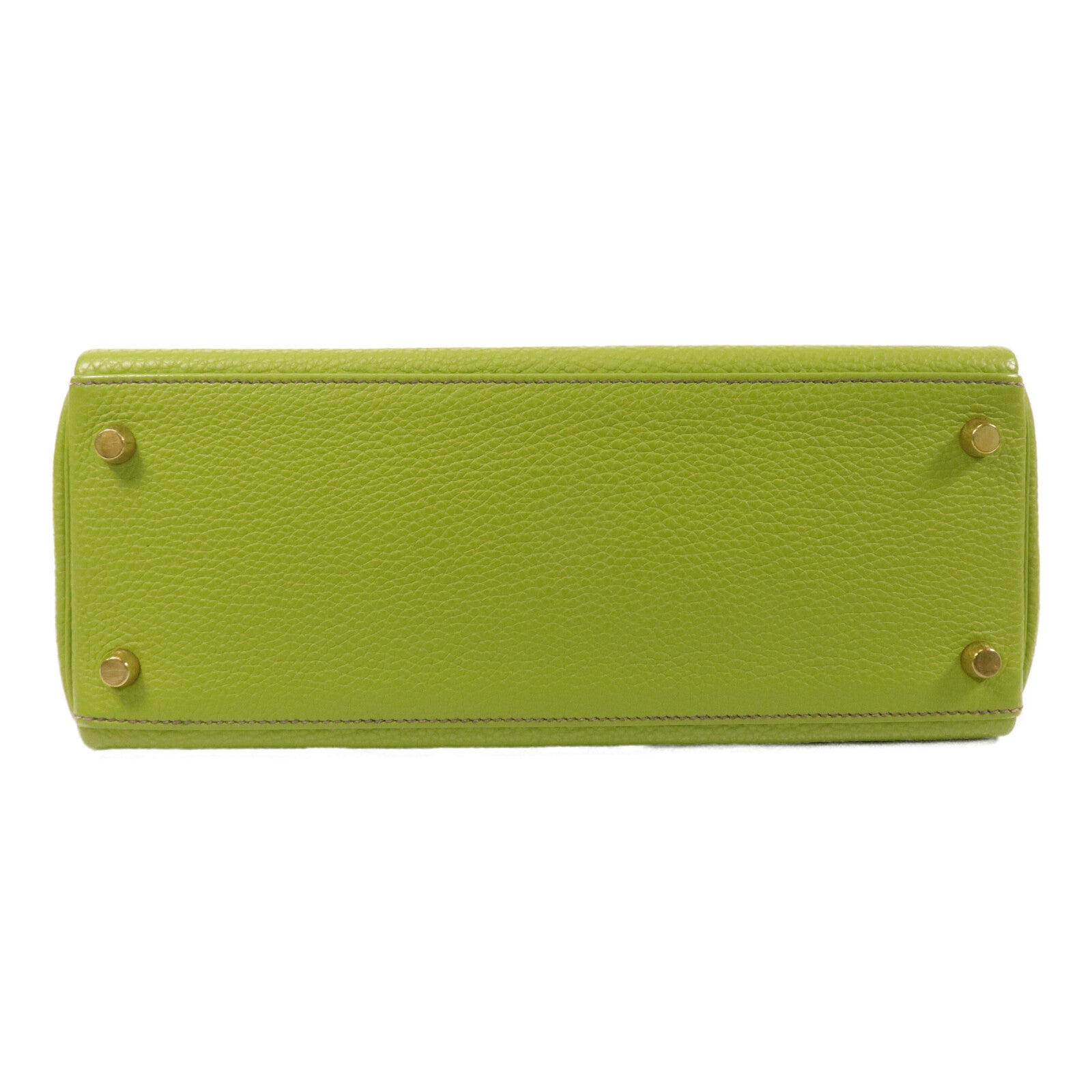HERMES Togo皮革Kelly 28手挽肩背兩用袋Vert Anis