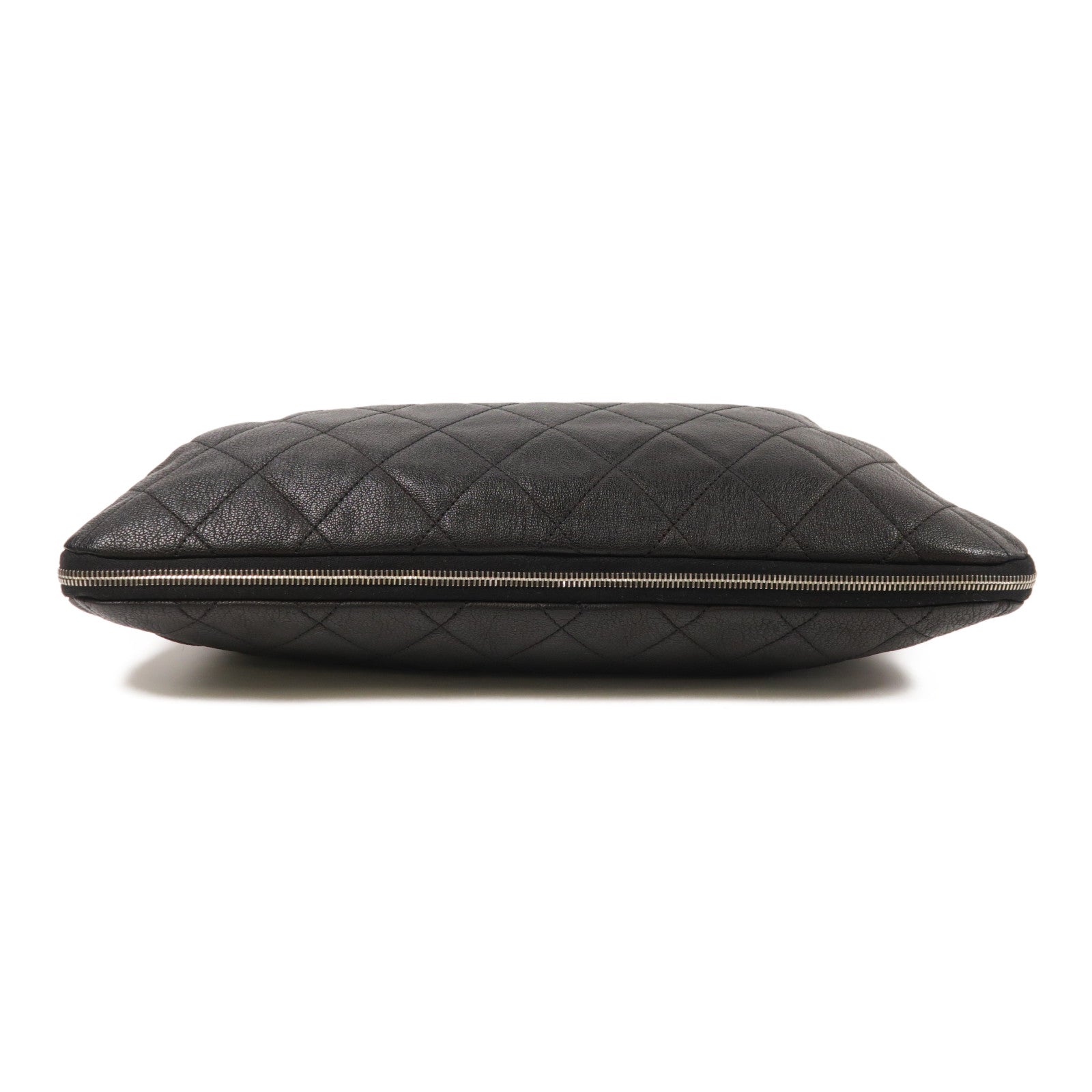 CHANEL 牛皮皮革Shoulder Bag銀扣肩背袋