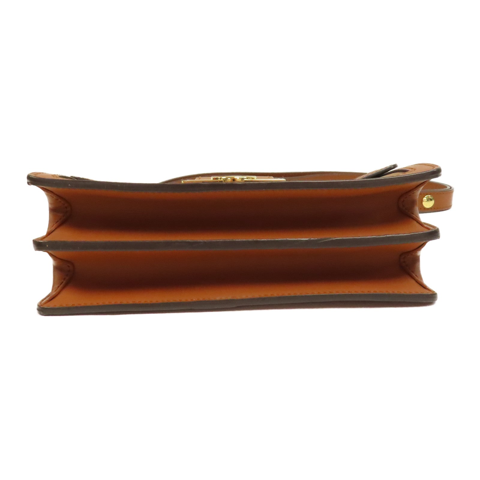 LOUIS VUITTON Monogram Reverse Dauphine MM金扣肩背袋啡色